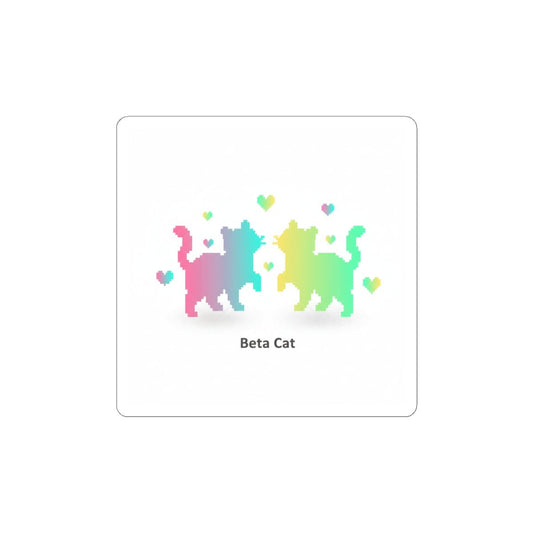 Pixel Pet Beta Cat Sticker | pixel pet nostalgia, 8 - bit device - FloofChonk