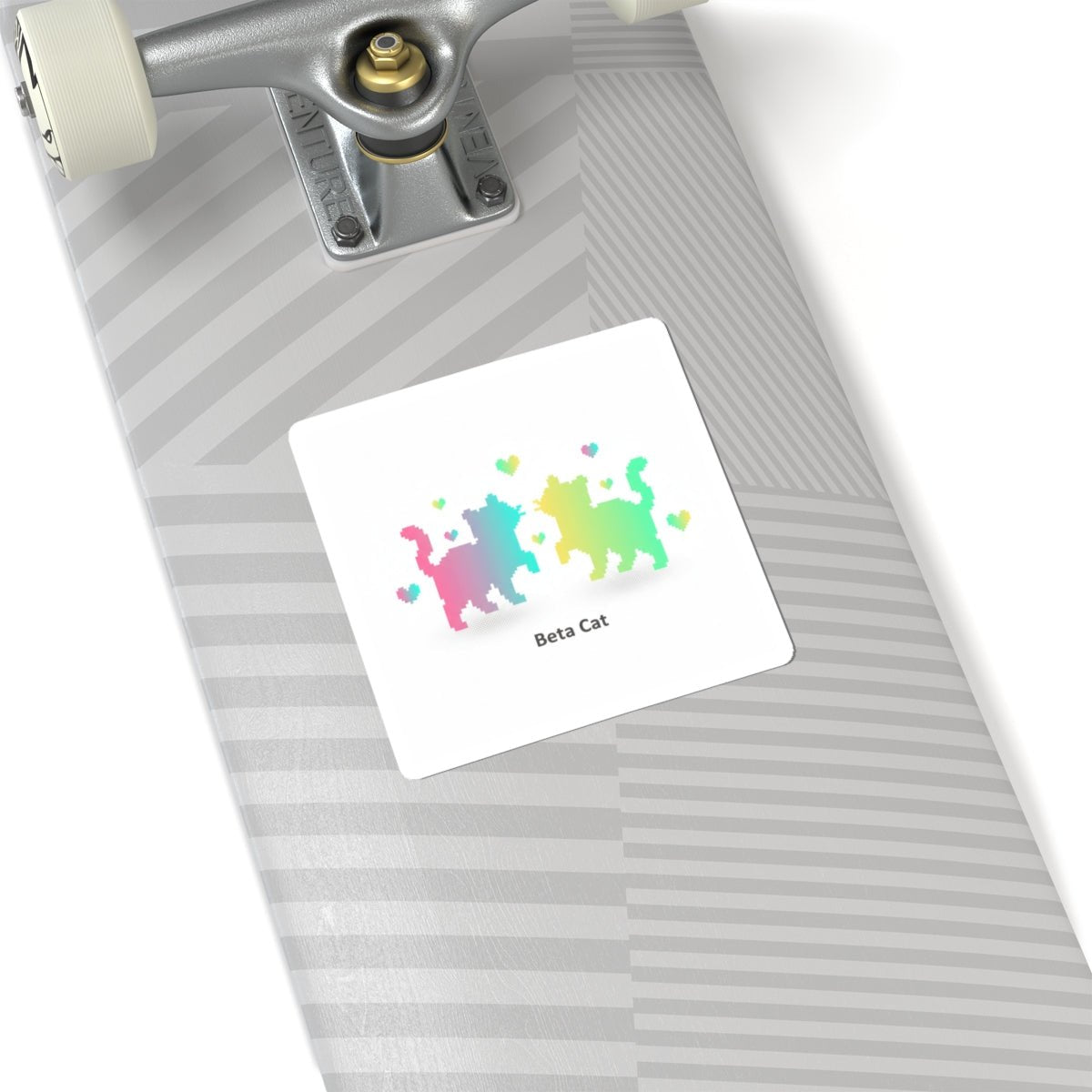 Pixel Pet Beta Cat Sticker | pixel pet nostalgia, 8 - bit device - FloofChonk