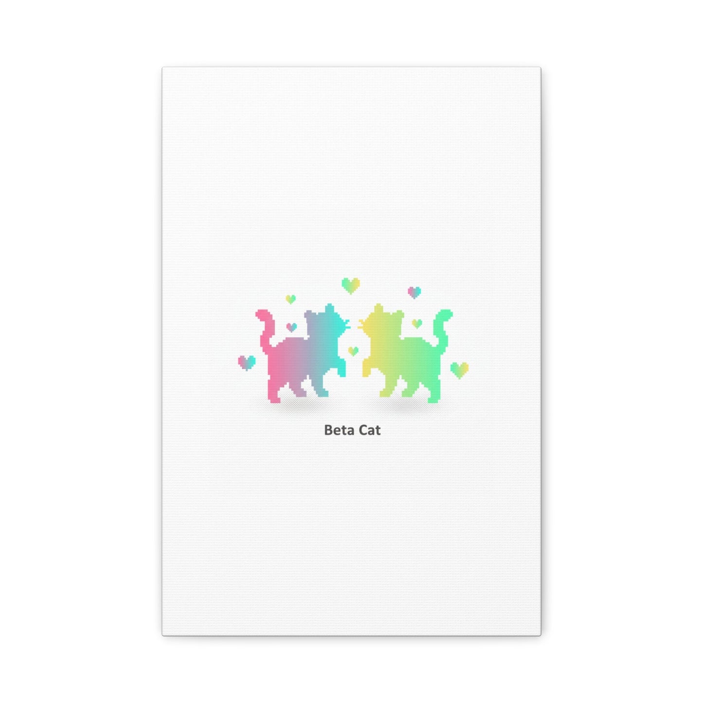 Pixel Pet Cats Canvas | Pixel Pet Nostalgia, 8 - bit Device Aesthetic - FloofChonk