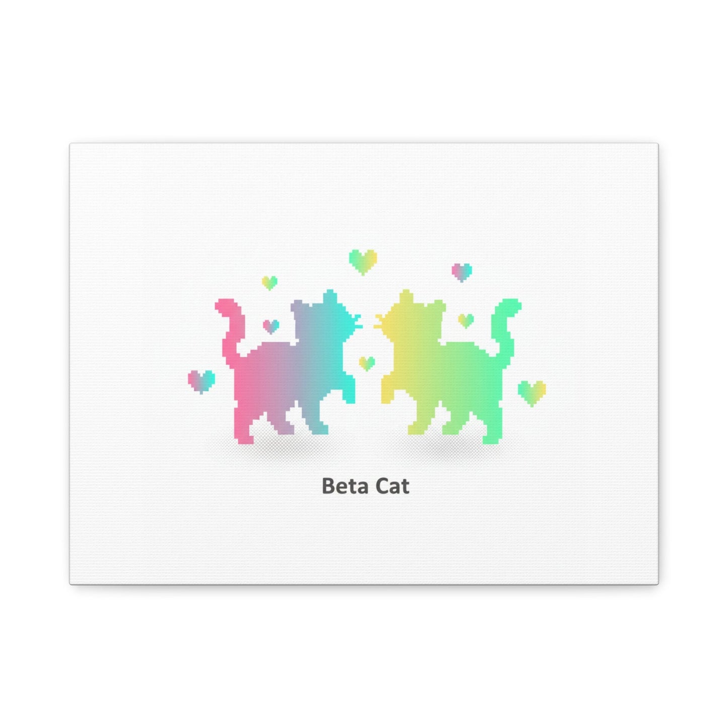 Pixel Pet Cats Canvas | Pixel Pet Nostalgia, 8 - bit Device Aesthetic - FloofChonk