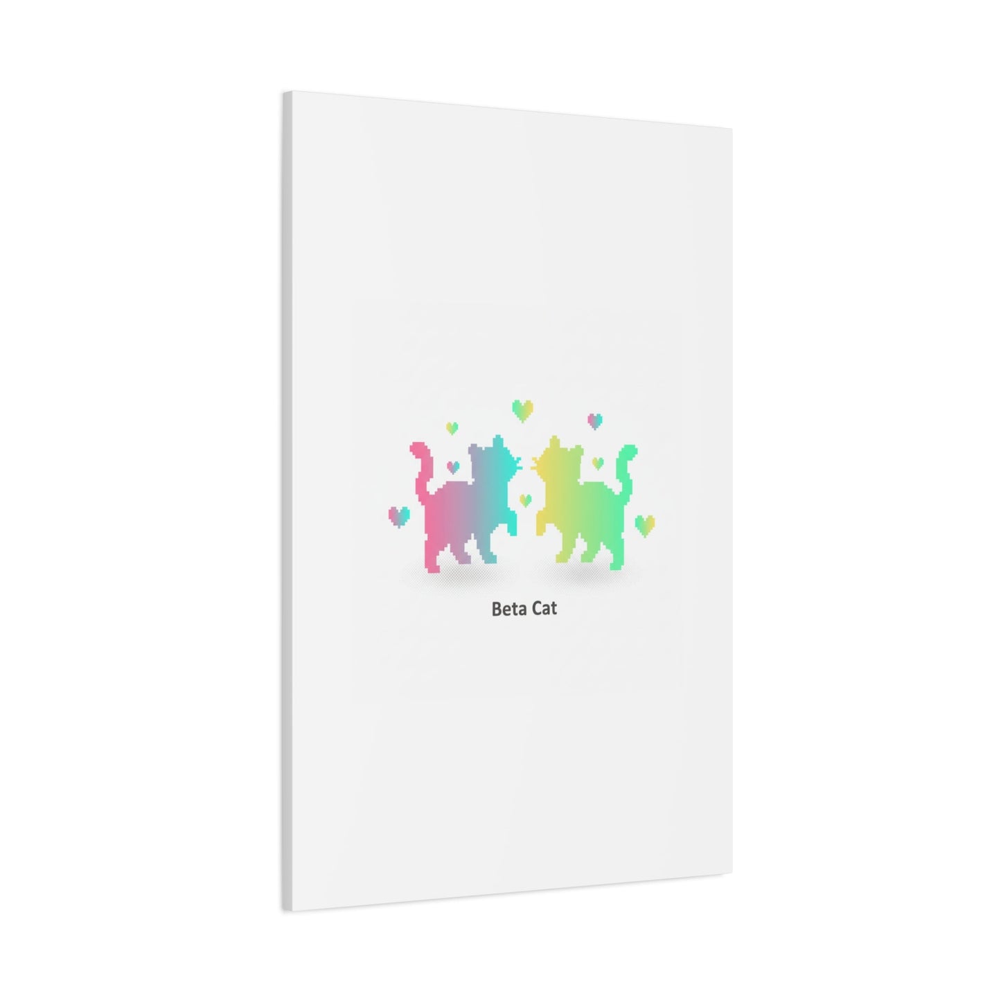 Pixel Pet Cats Canvas | Pixel Pet Nostalgia, 8 - bit Device Aesthetic - FloofChonk