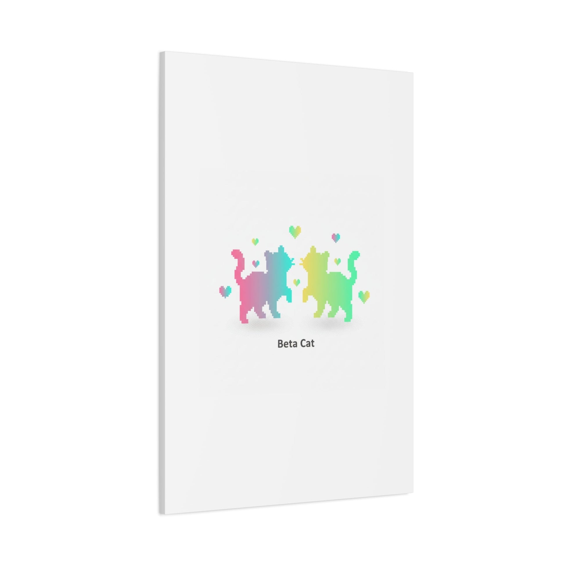 Pixel Pet Cats Canvas | Pixel Pet Nostalgia, 8 - bit Device Aesthetic - FloofChonk