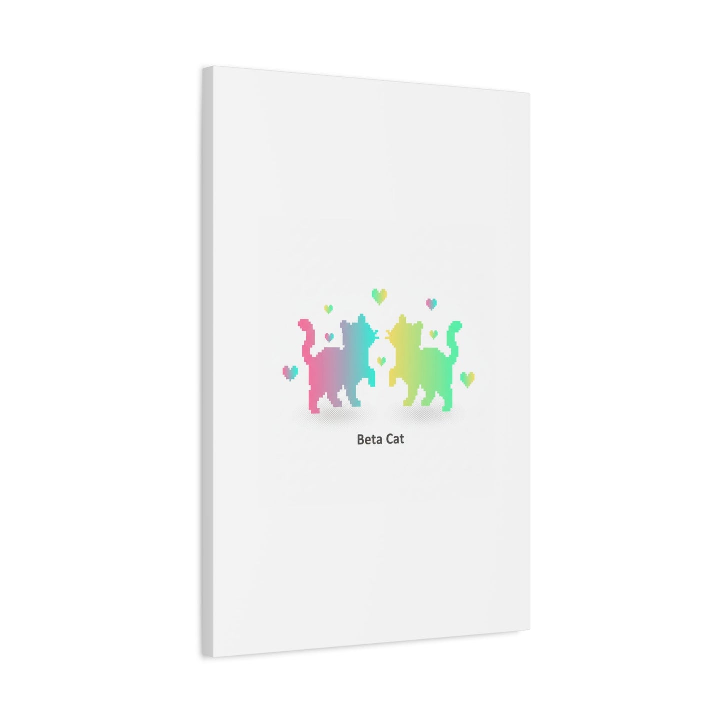 Pixel Pet Cats Canvas | Pixel Pet Nostalgia, 8 - bit Device Aesthetic - FloofChonk