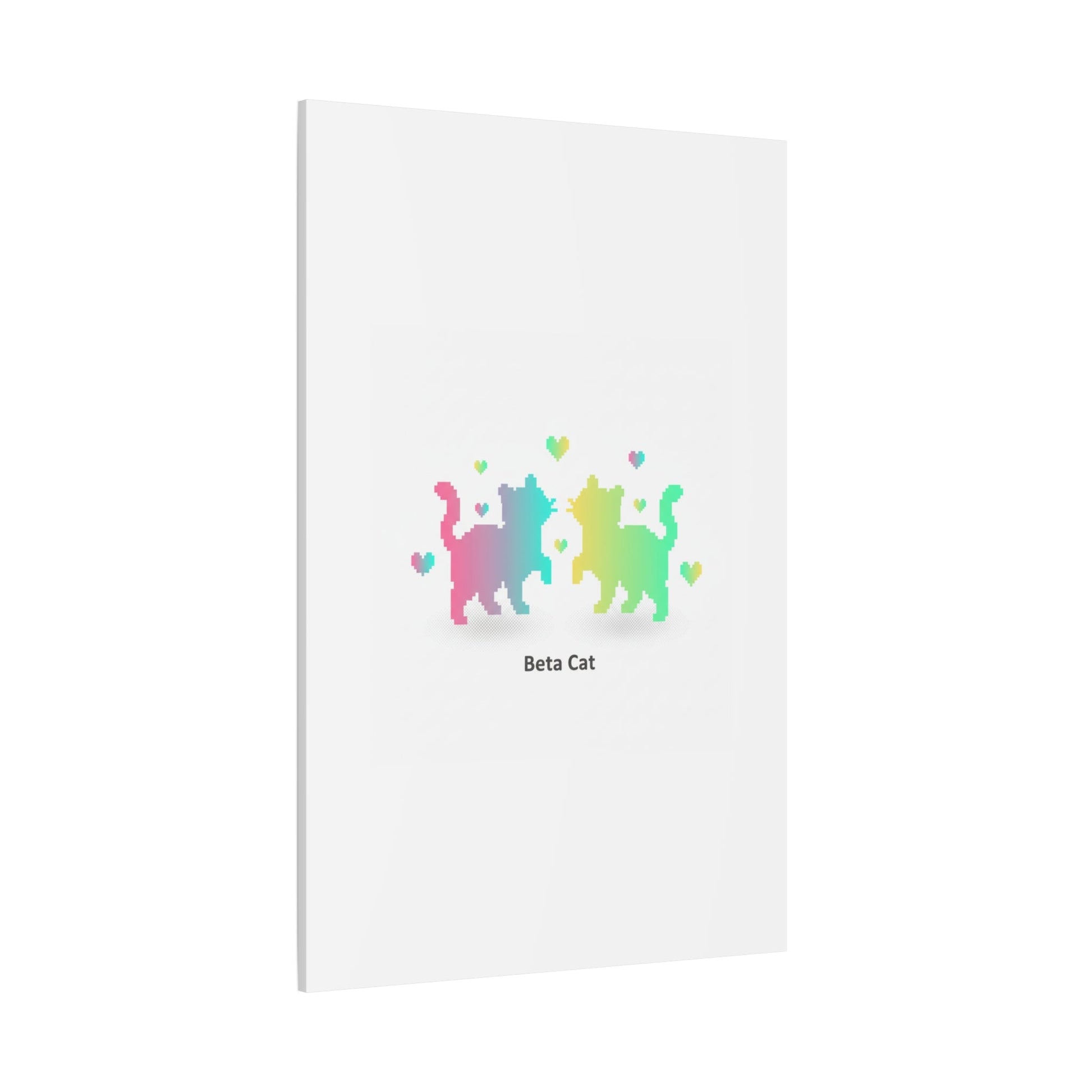 Pixel Pet Cats Canvas | Pixel Pet Nostalgia, 8 - bit Device Aesthetic - FloofChonk