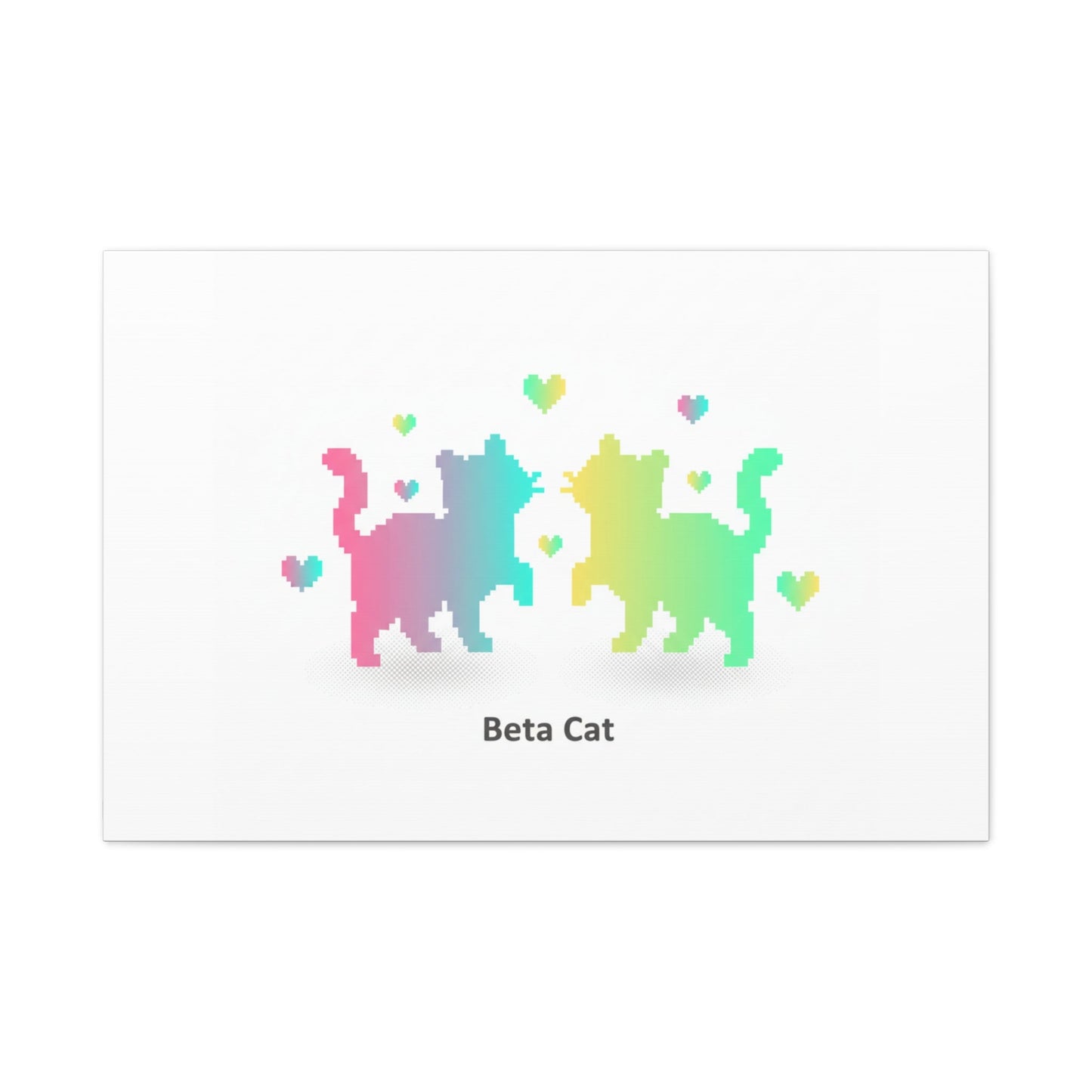 Pixel Pet Cats Canvas | Pixel Pet Nostalgia, 8 - bit Device Aesthetic - FloofChonk