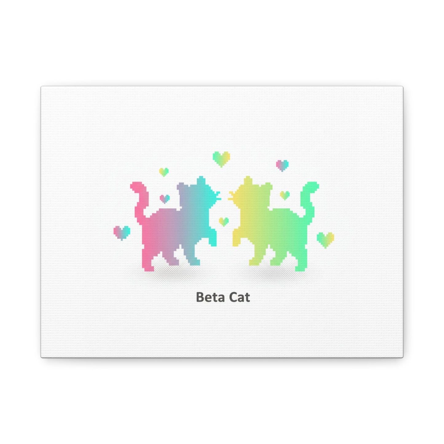 Pixel Pet Cats Canvas | Pixel Pet Nostalgia, 8 - bit Device Aesthetic - FloofChonk