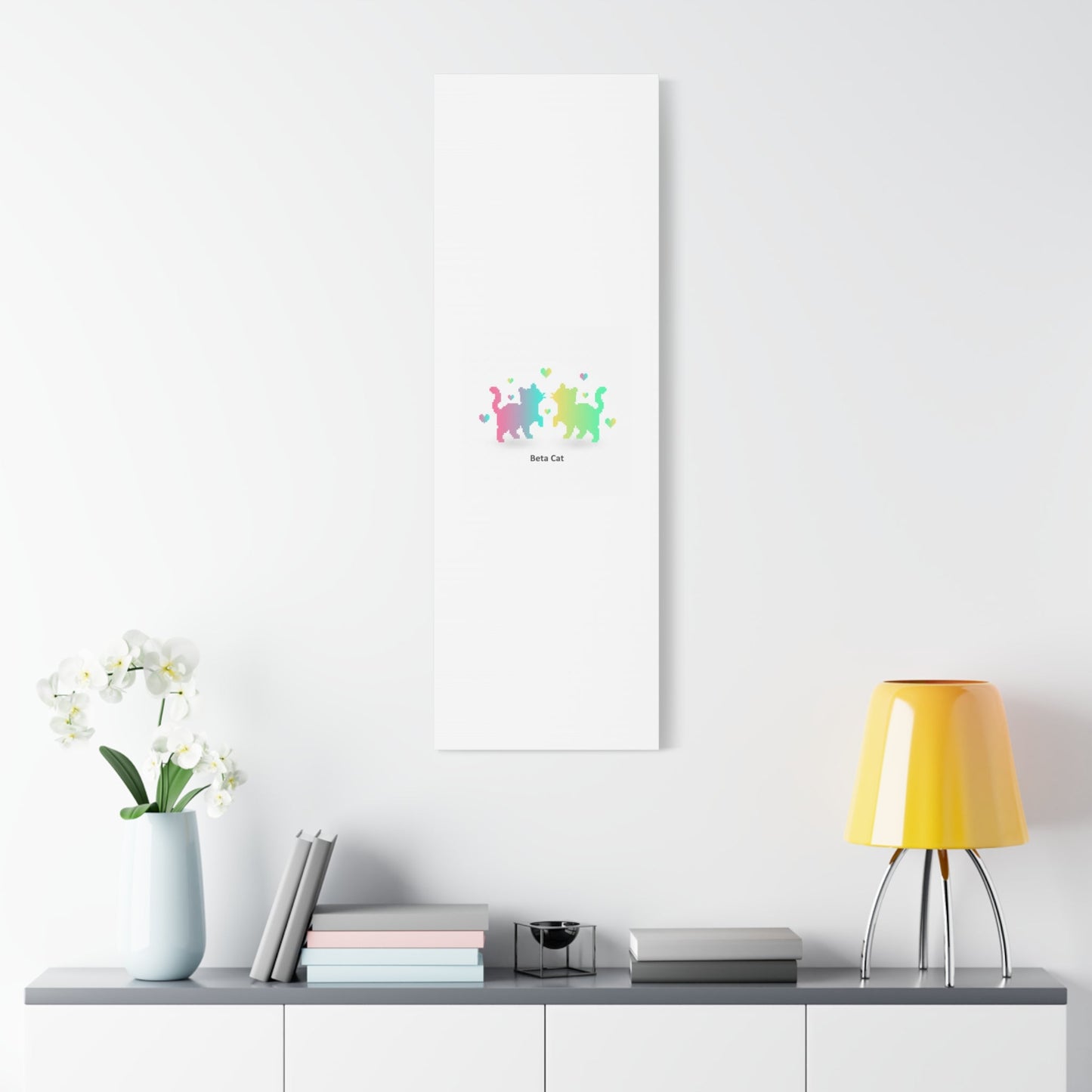 Pixel Pet Cats Canvas | Pixel Pet Nostalgia, 8 - bit Device Aesthetic - FloofChonk