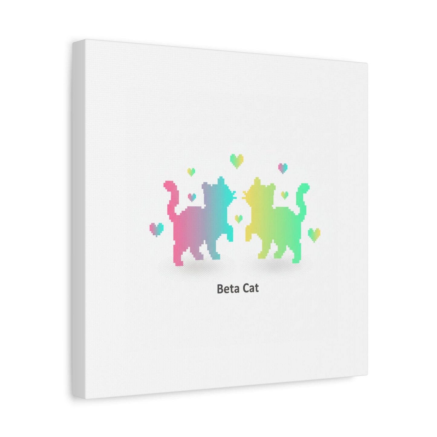 Pixel Pet Cats Canvas | Pixel Pet Nostalgia, 8 - bit Device Aesthetic - FloofChonk