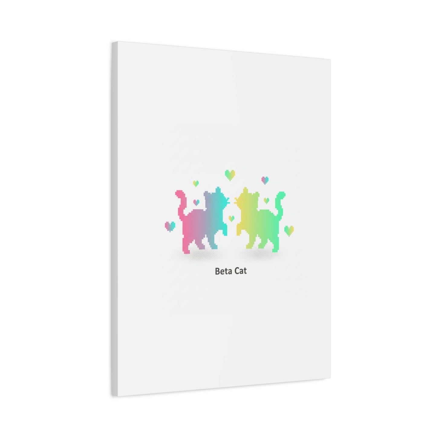 Pixel Pet Cats Canvas | Pixel Pet Nostalgia, 8 - bit Device Aesthetic - FloofChonk