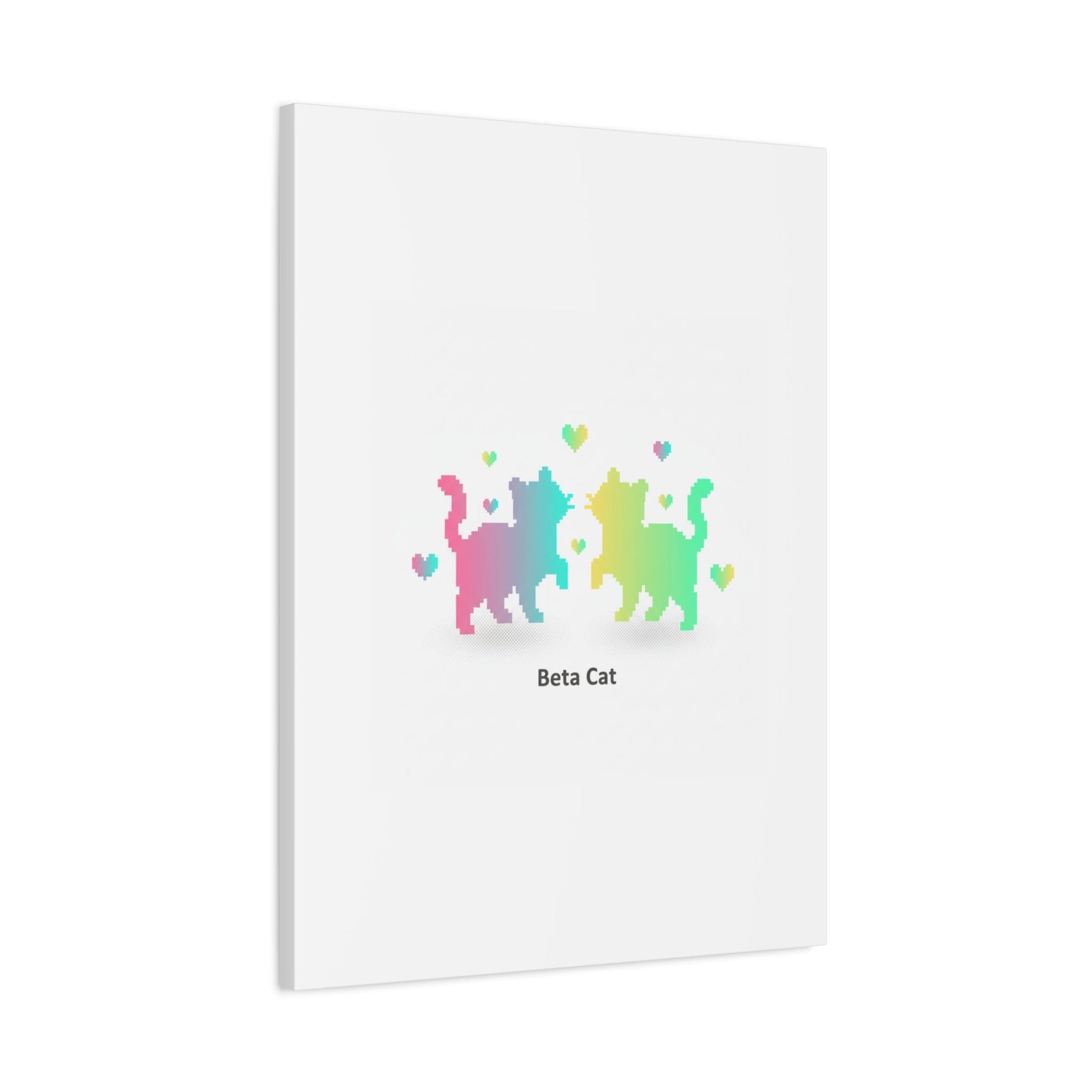 Pixel Pet Cats Canvas | Pixel Pet Nostalgia, 8 - bit Device Aesthetic - FloofChonk