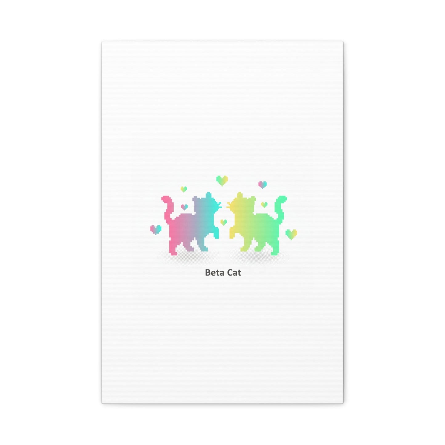 Pixel Pet Cats Canvas | Pixel Pet Nostalgia, 8 - bit Device Aesthetic - FloofChonk