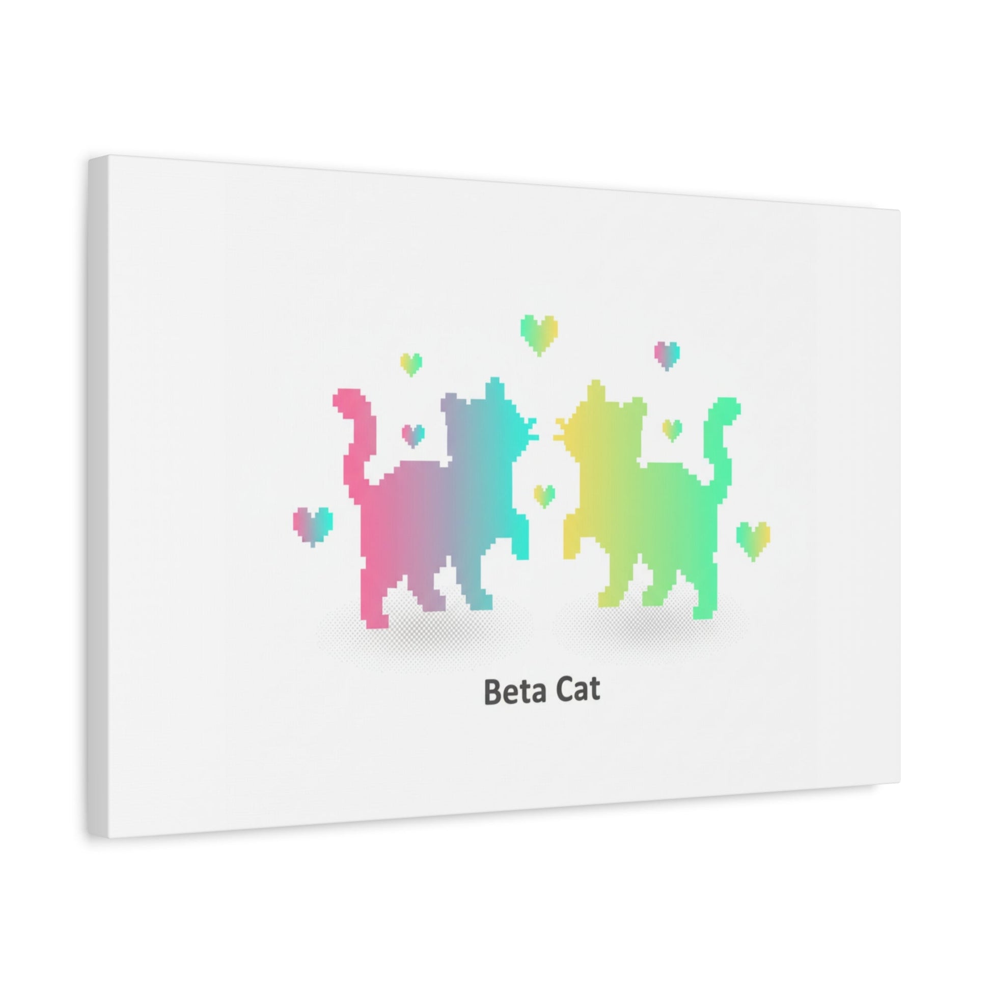 Pixel Pet Cats Canvas | Pixel Pet Nostalgia, 8 - bit Device Aesthetic - FloofChonk