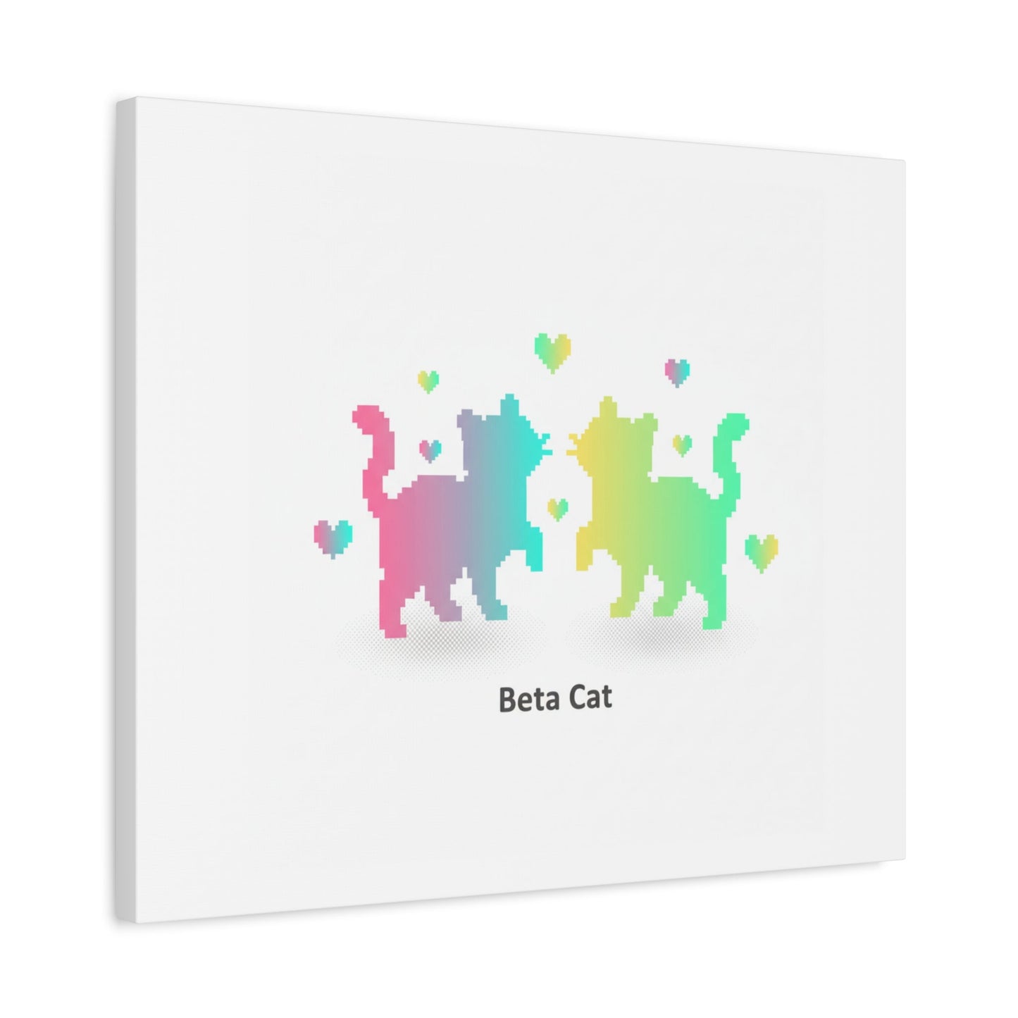 Pixel Pet Cats Canvas | Pixel Pet Nostalgia, 8 - bit Device Aesthetic - FloofChonk