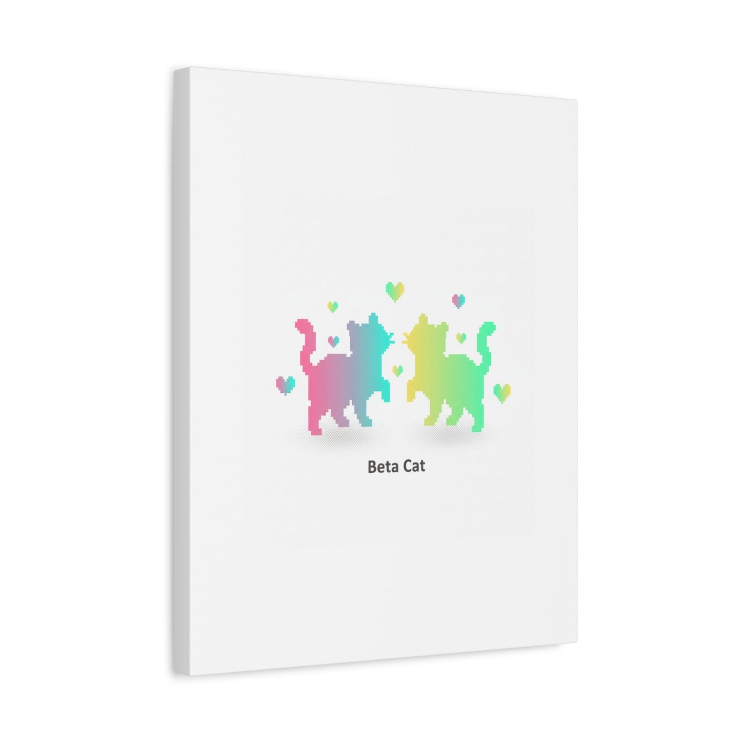 Pixel Pet Cats Canvas | Pixel Pet Nostalgia, 8 - bit Device Aesthetic - FloofChonk