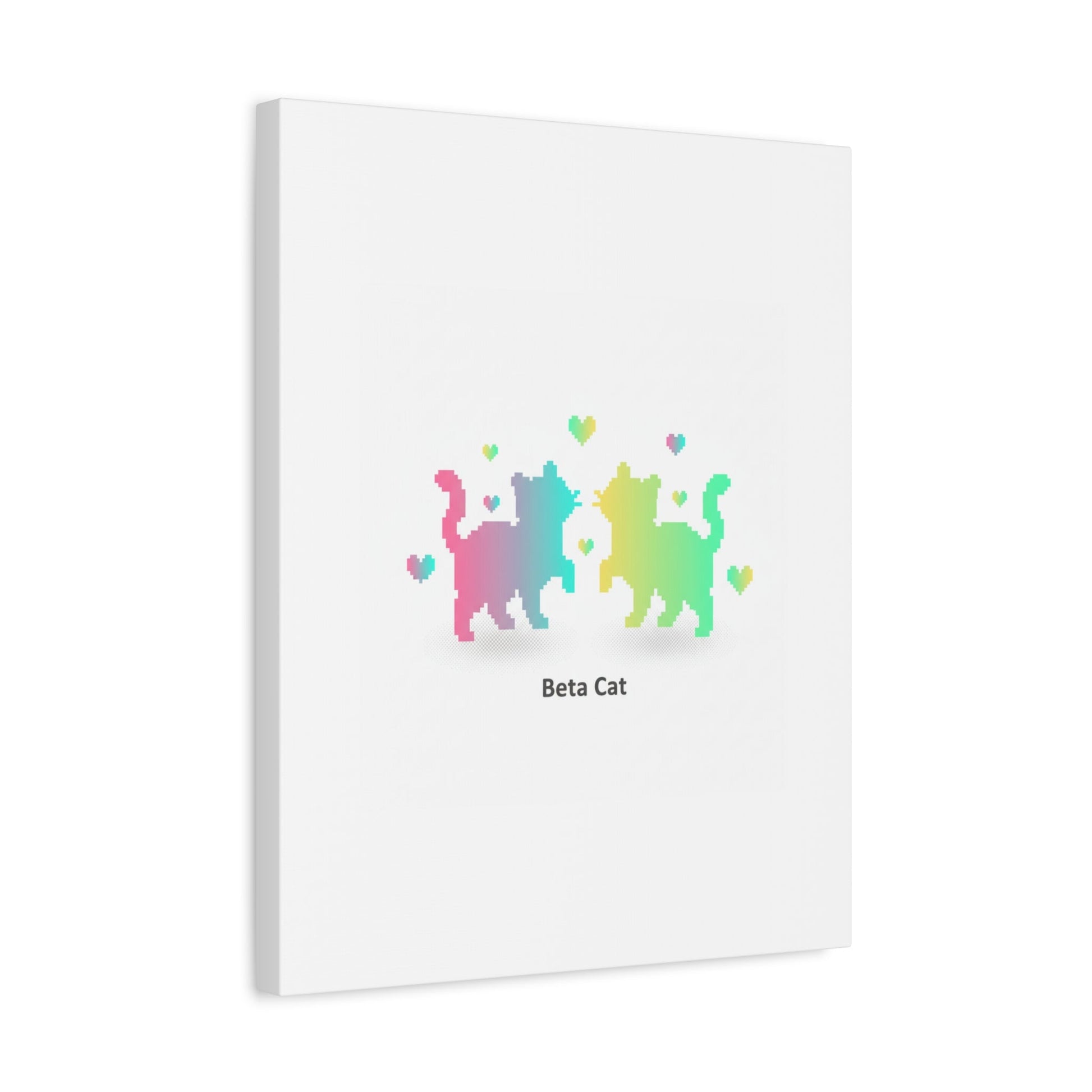 Pixel Pet Cats Canvas | Pixel Pet Nostalgia, 8 - bit Device Aesthetic - FloofChonk