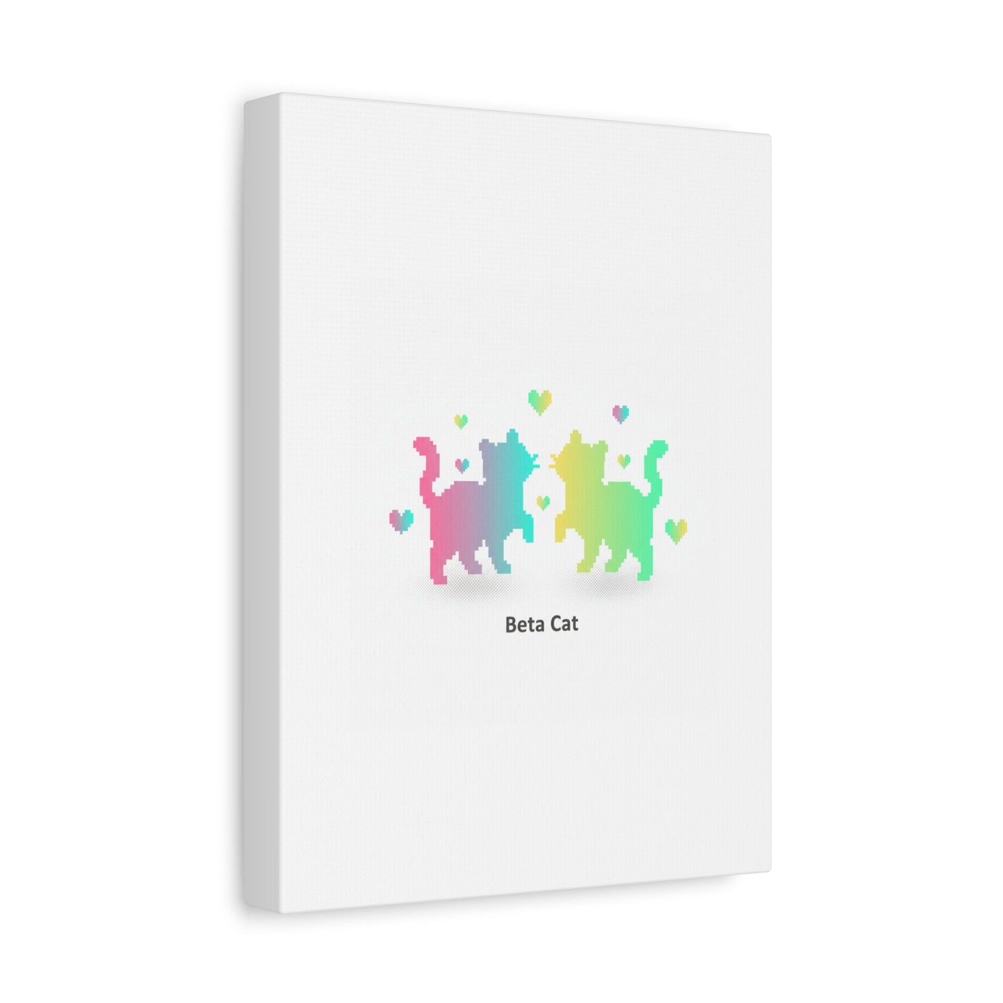 Pixel Pet Cats Canvas | Pixel Pet Nostalgia, 8 - bit Device Aesthetic - FloofChonk