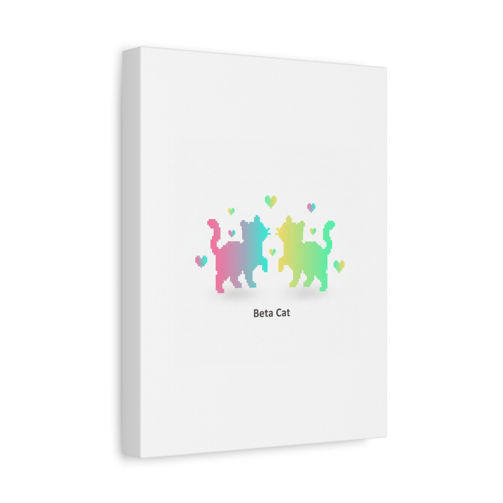 Pixel Pet Cats Canvas | Pixel Pet Nostalgia, 8 - bit Device Aesthetic - FloofChonk