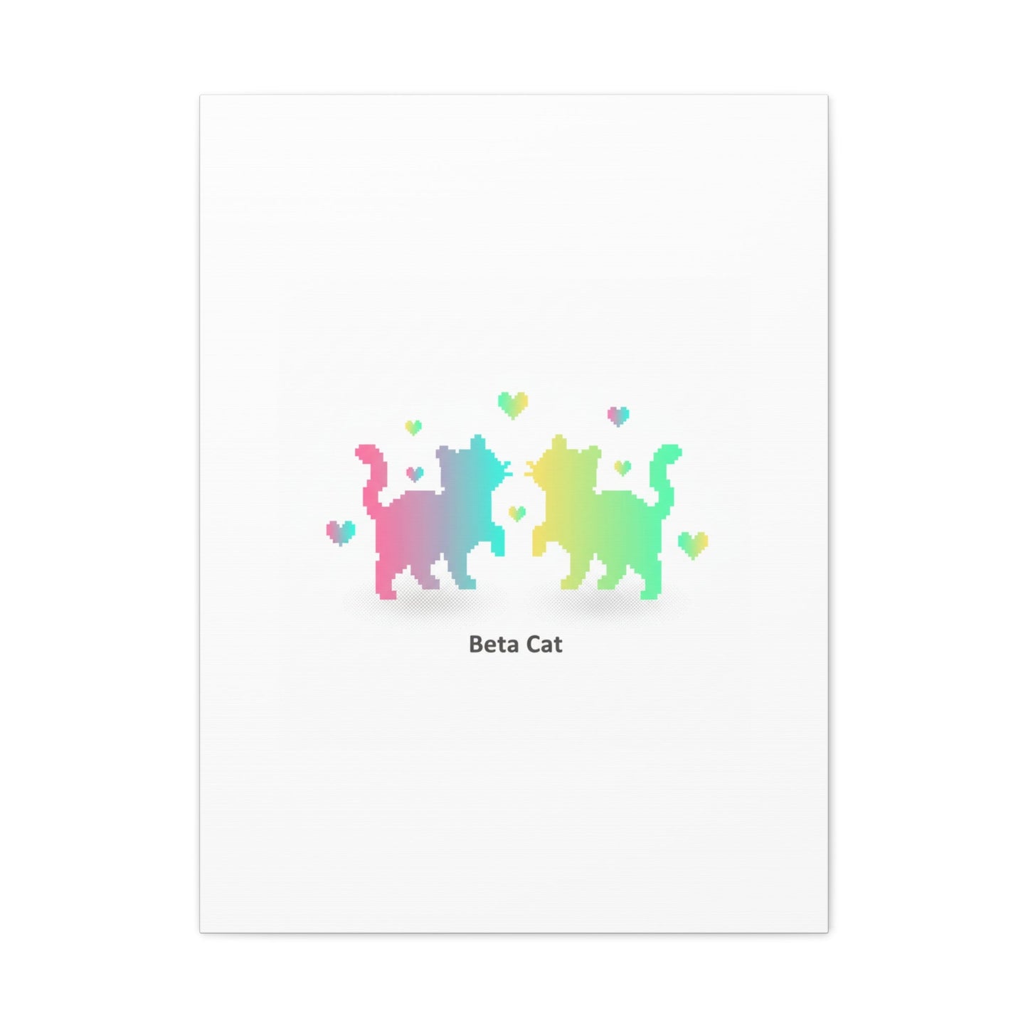 Pixel Pet Cats Canvas | Pixel Pet Nostalgia, 8 - bit Device Aesthetic - FloofChonk