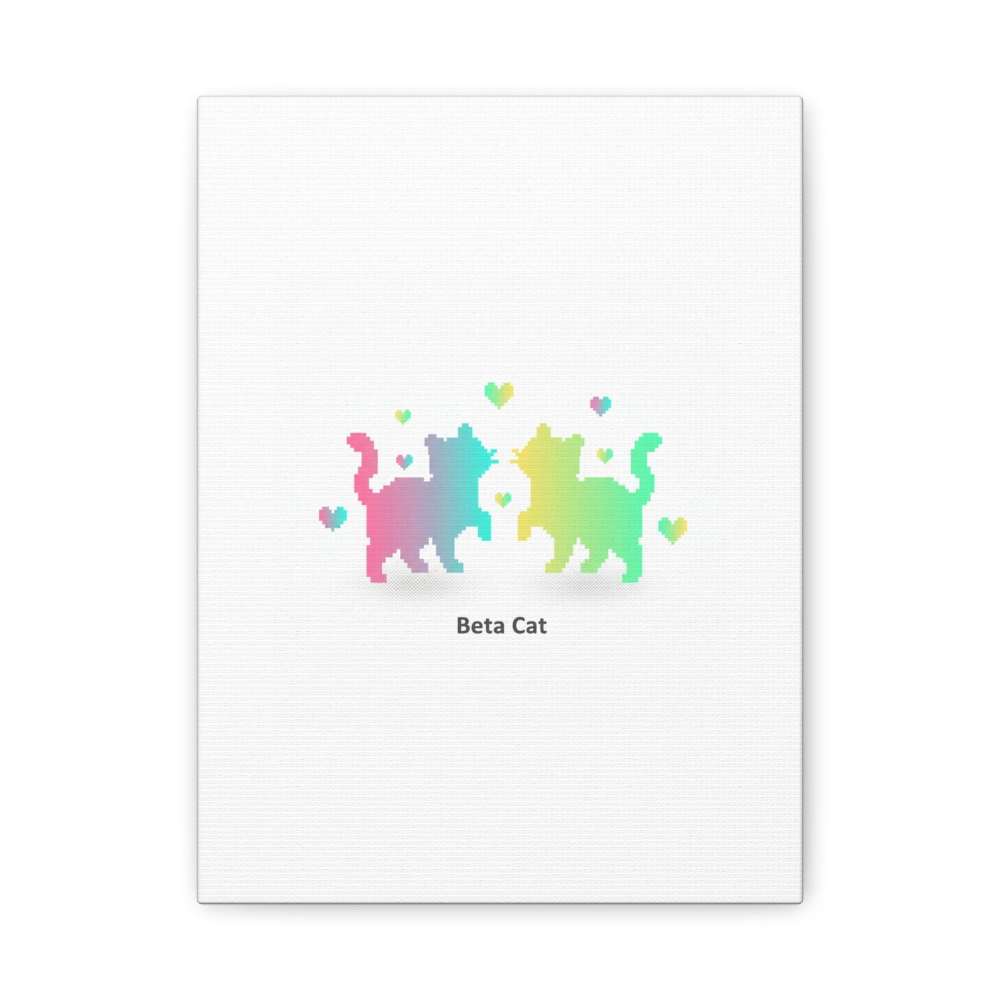 Pixel Pet Cats Canvas | Pixel Pet Nostalgia, 8 - bit Device Aesthetic - FloofChonk