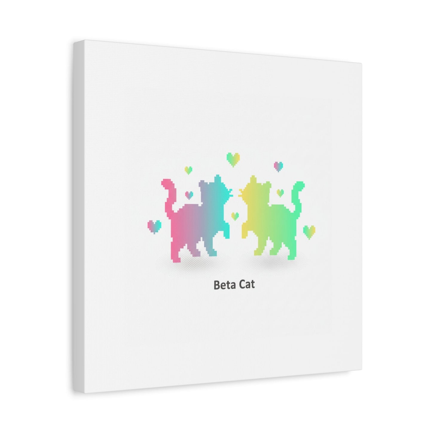 Pixel Pet Cats Canvas | Pixel Pet Nostalgia, 8 - bit Device Aesthetic - FloofChonk