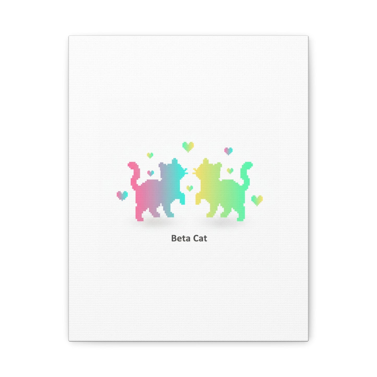 Pixel Pet Cats Canvas | Pixel Pet Nostalgia, 8 - bit Device Aesthetic - FloofChonk