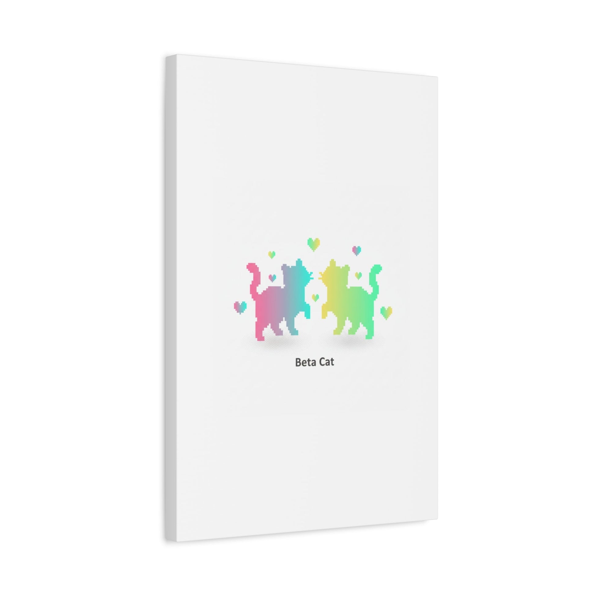 Pixel Pet Cats Canvas | Pixel Pet Nostalgia, 8 - bit Device Aesthetic - FloofChonk