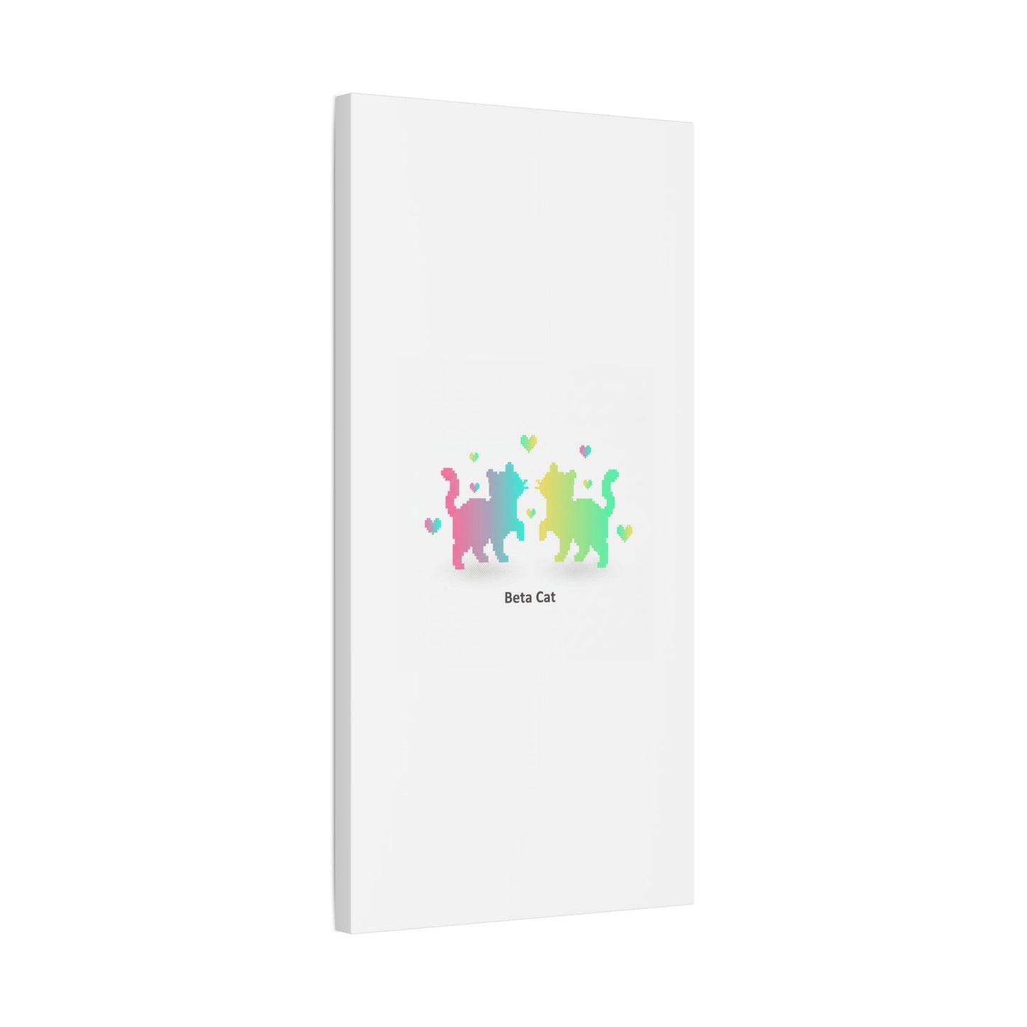 Pixel Pet Cats Canvas | Pixel Pet Nostalgia, 8 - bit Device Aesthetic - FloofChonk