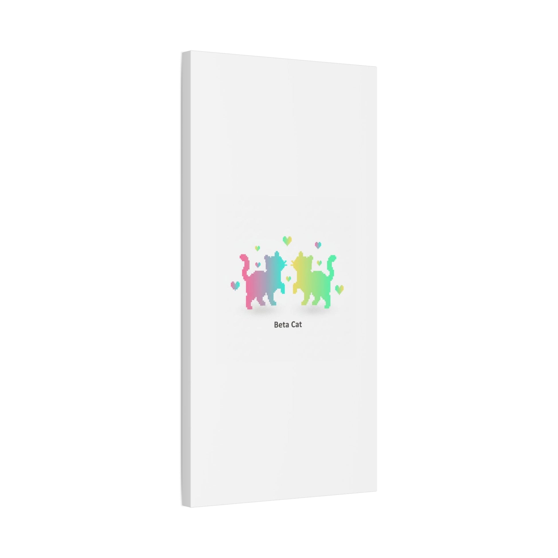 Pixel Pet Cats Canvas | Pixel Pet Nostalgia, 8 - bit Device Aesthetic - FloofChonk