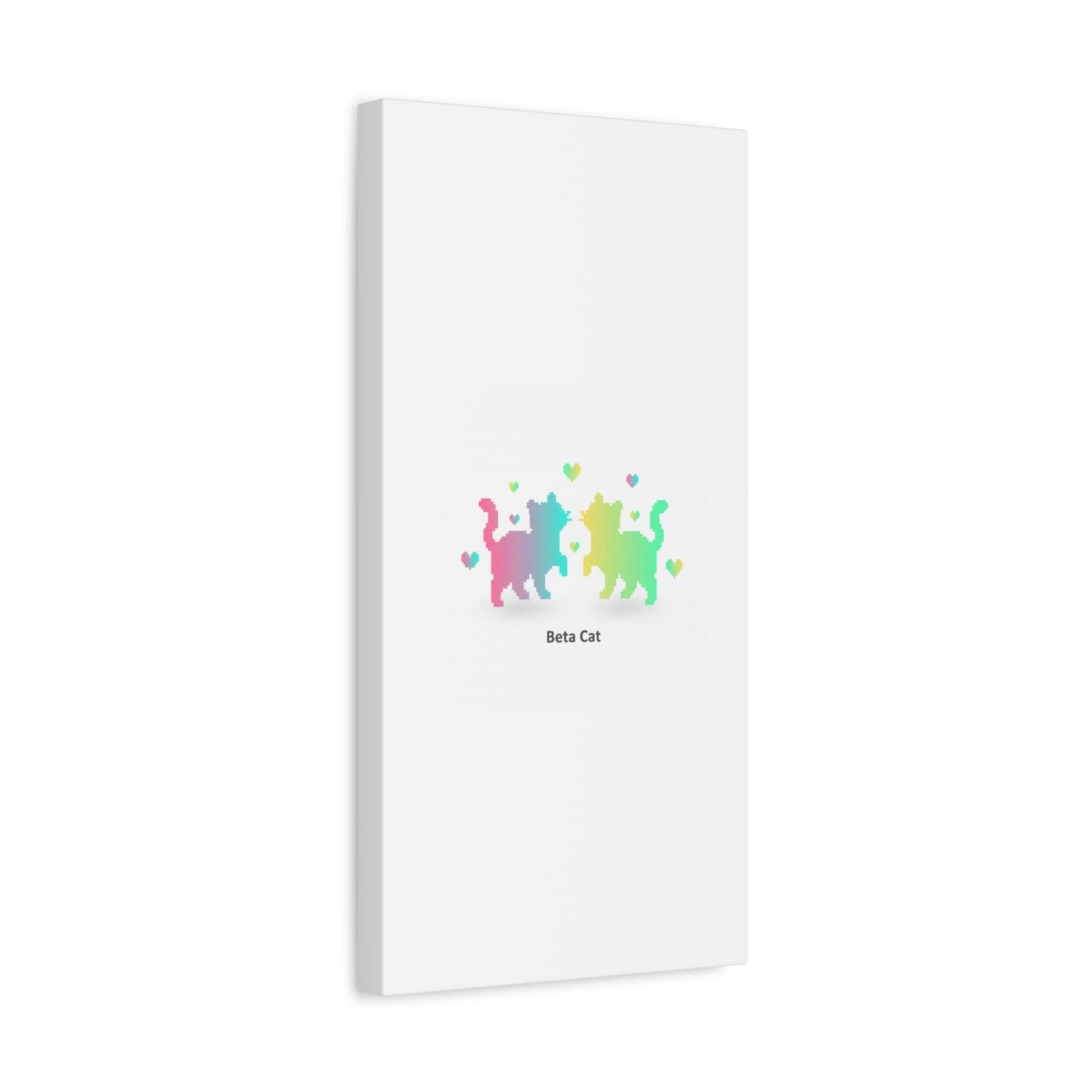 Pixel Pet Cats Canvas | Pixel Pet Nostalgia, 8 - bit Device Aesthetic - FloofChonk