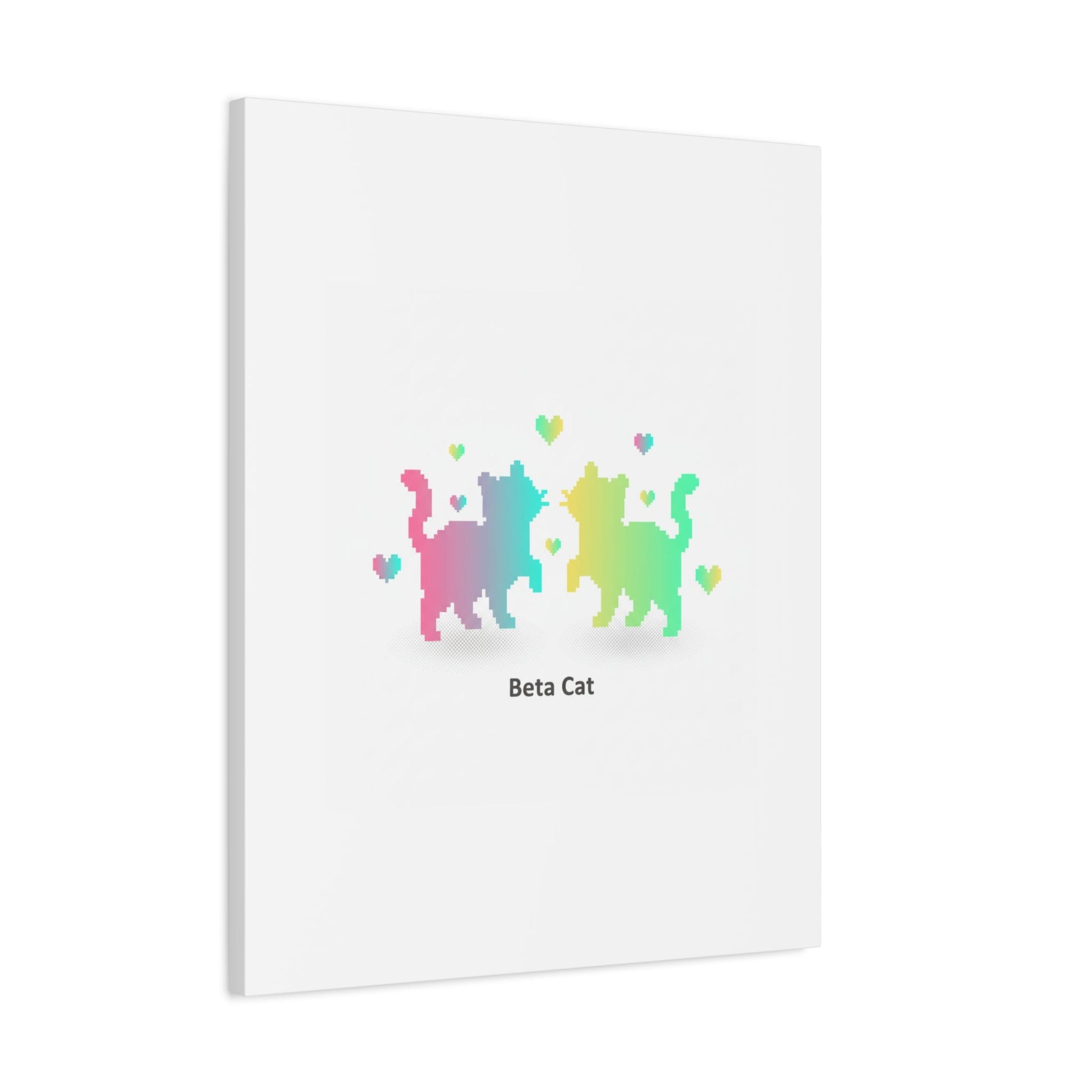 Pixel Pet Cats Canvas | Pixel Pet Nostalgia, 8 - bit Device Aesthetic - FloofChonk