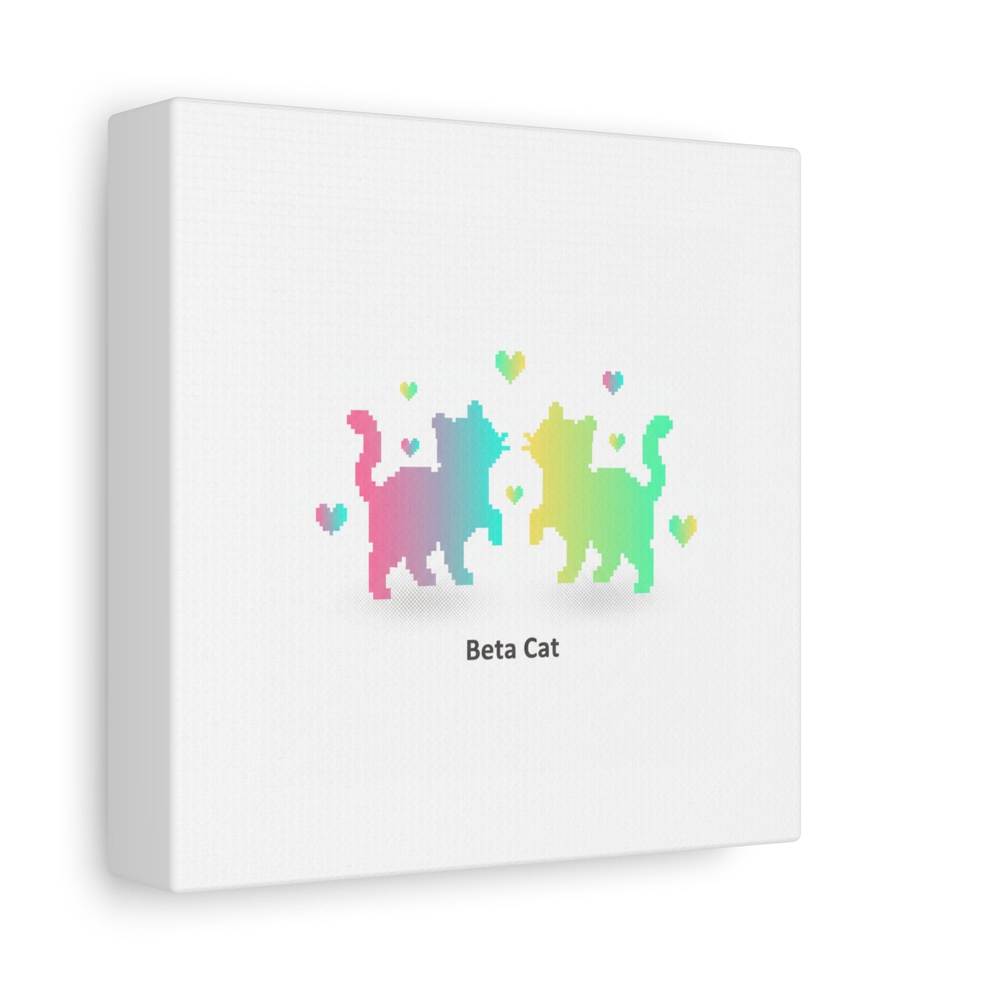 Pixel Pet Cats Canvas | Pixel Pet Nostalgia, 8 - bit Device Aesthetic - FloofChonk