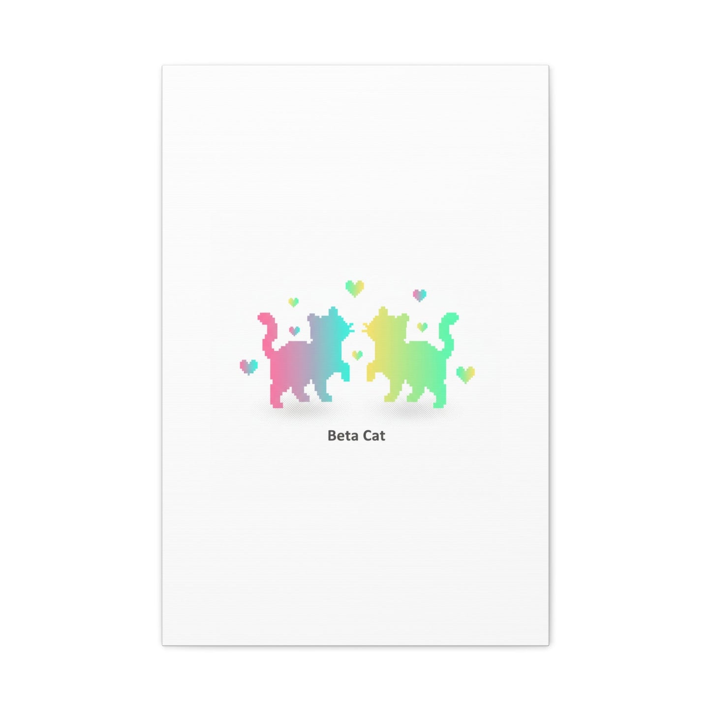 Pixel Pet Cats Canvas | Pixel Pet Nostalgia, 8 - bit Device Aesthetic - FloofChonk