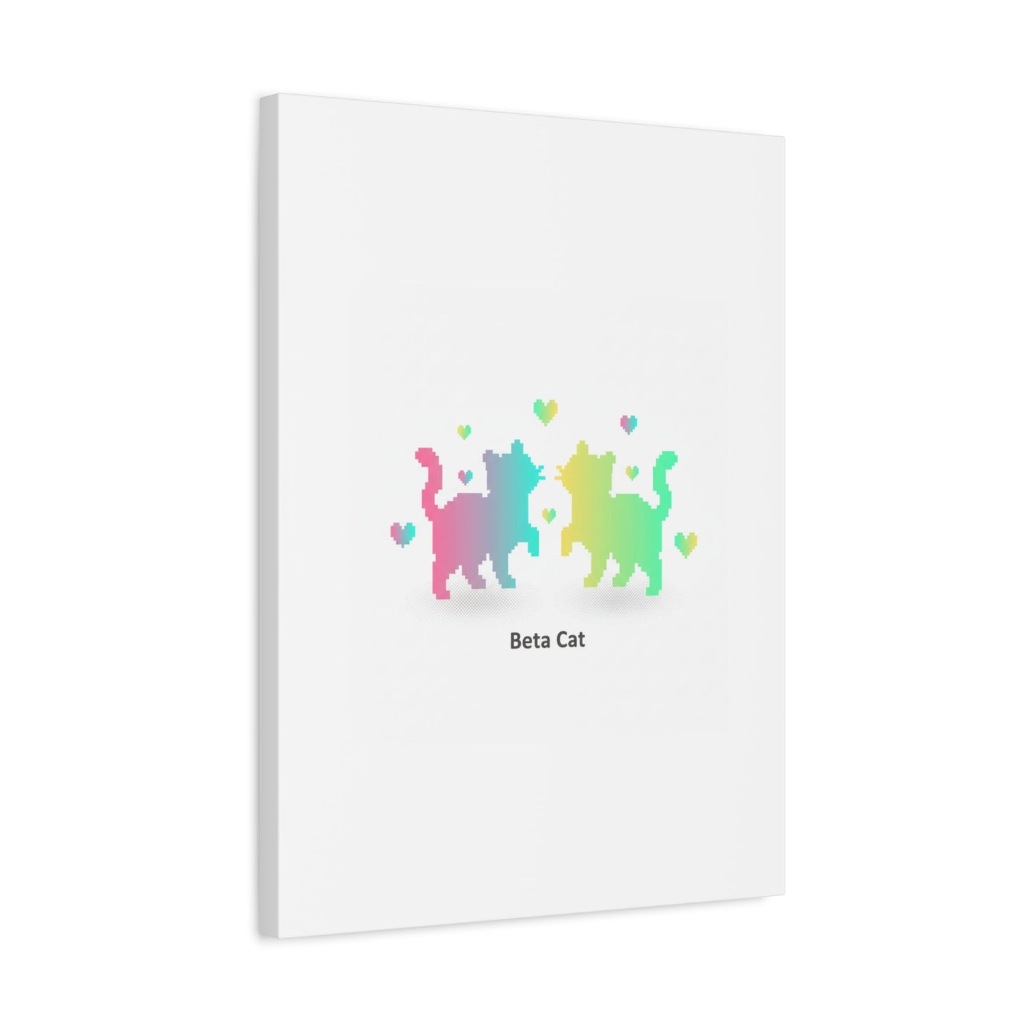 Pixel Pet Cats Canvas | Pixel Pet Nostalgia, 8 - bit Device Aesthetic - FloofChonk