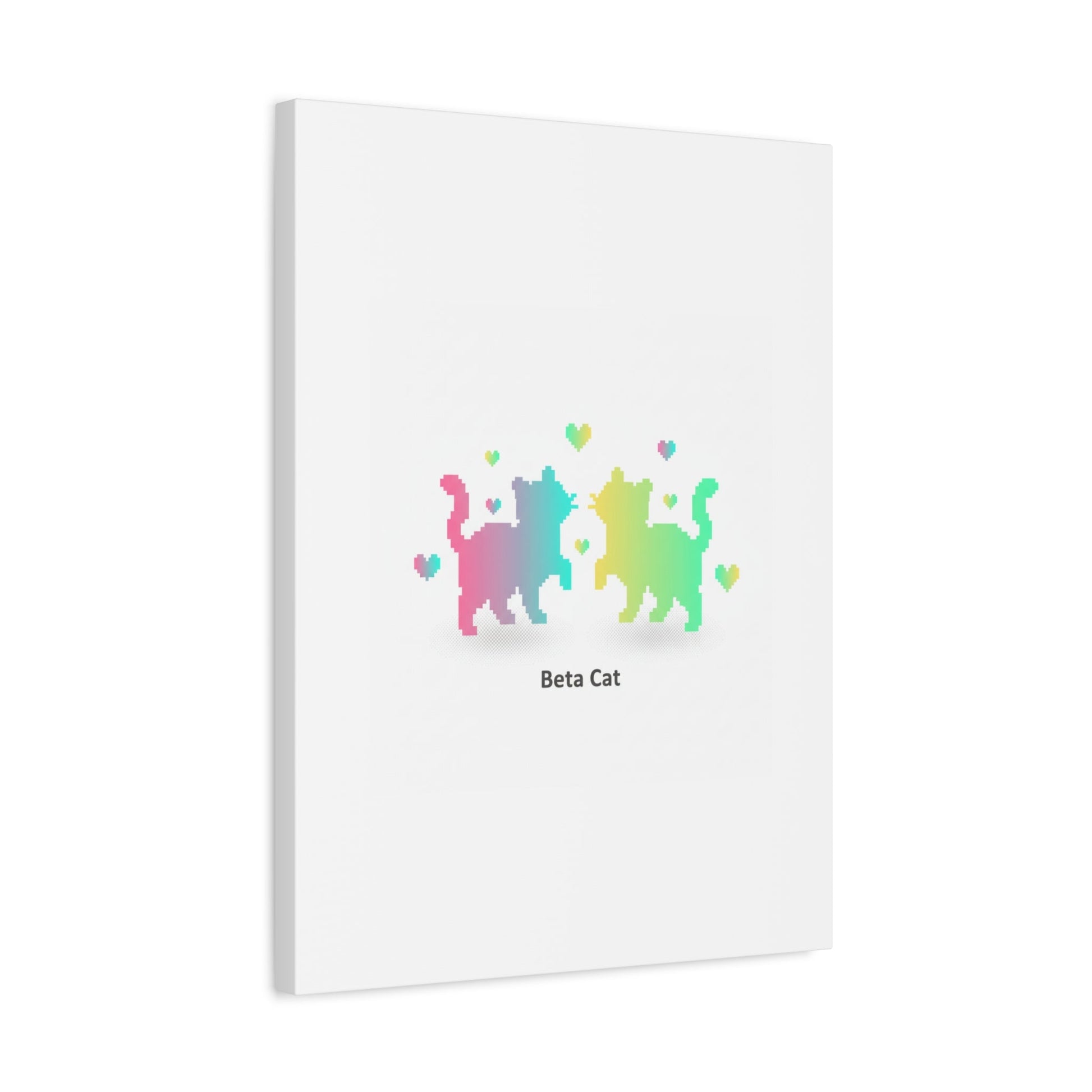 Pixel Pet Cats Canvas | Pixel Pet Nostalgia, 8 - bit Device Aesthetic - FloofChonk