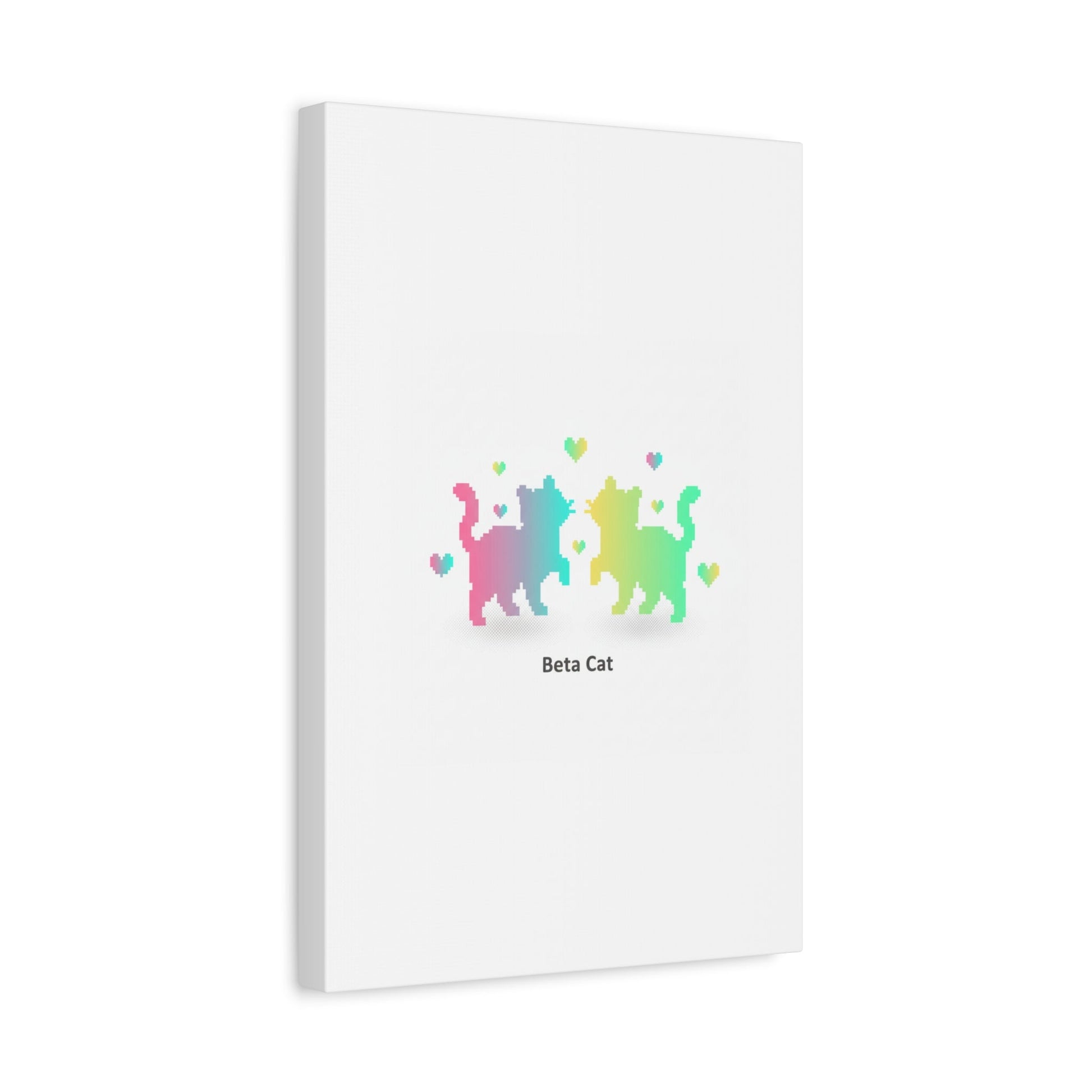 Pixel Pet Cats Canvas | Pixel Pet Nostalgia, 8 - bit Device Aesthetic - FloofChonk