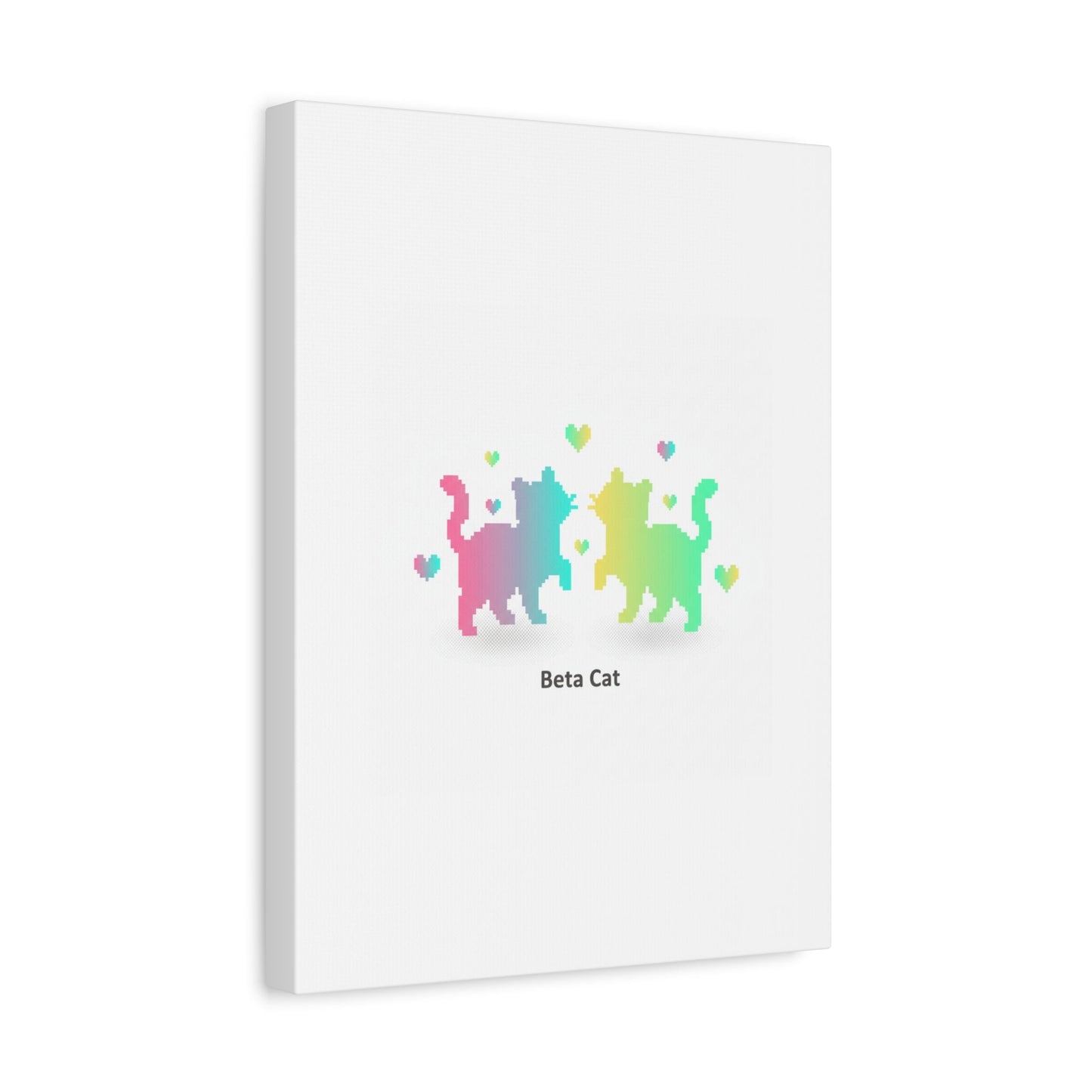 Pixel Pet Cats Canvas | Pixel Pet Nostalgia, 8 - bit Device Aesthetic - FloofChonk