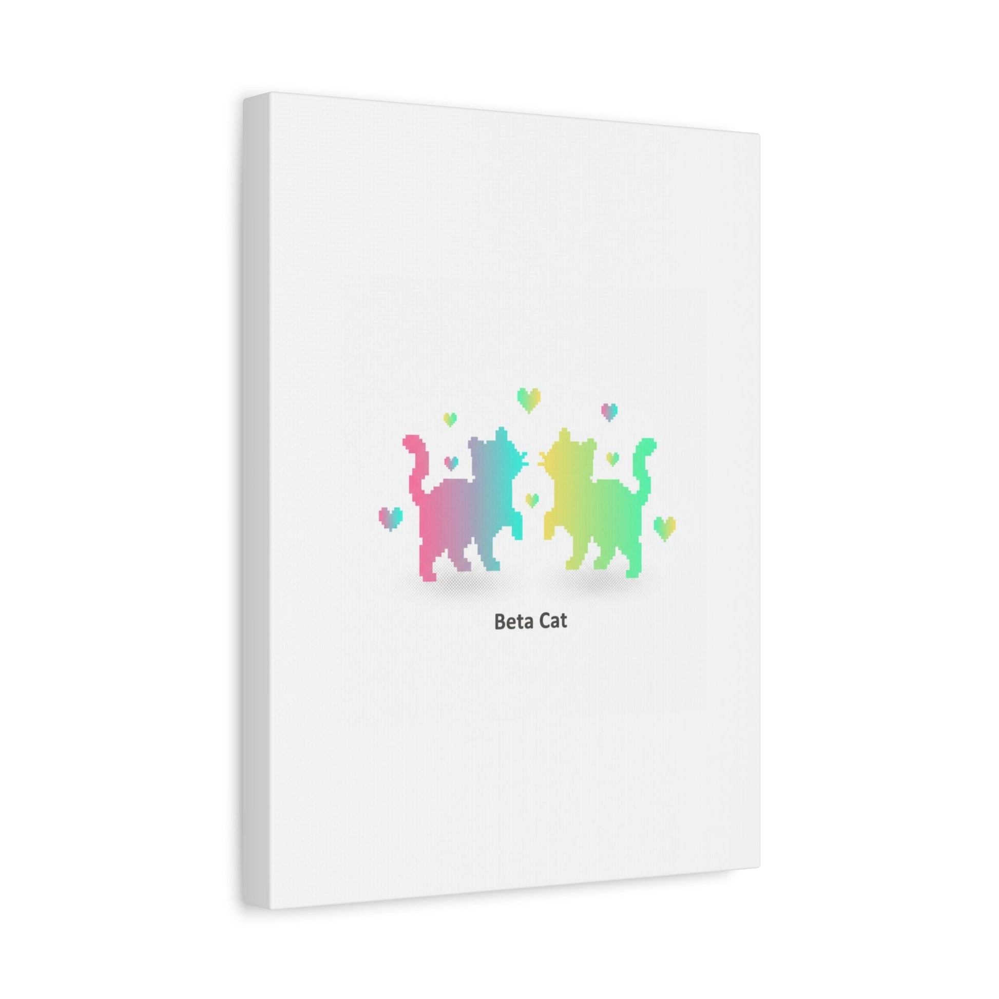 Pixel Pet Cats Canvas | Pixel Pet Nostalgia, 8 - bit Device Aesthetic - FloofChonk