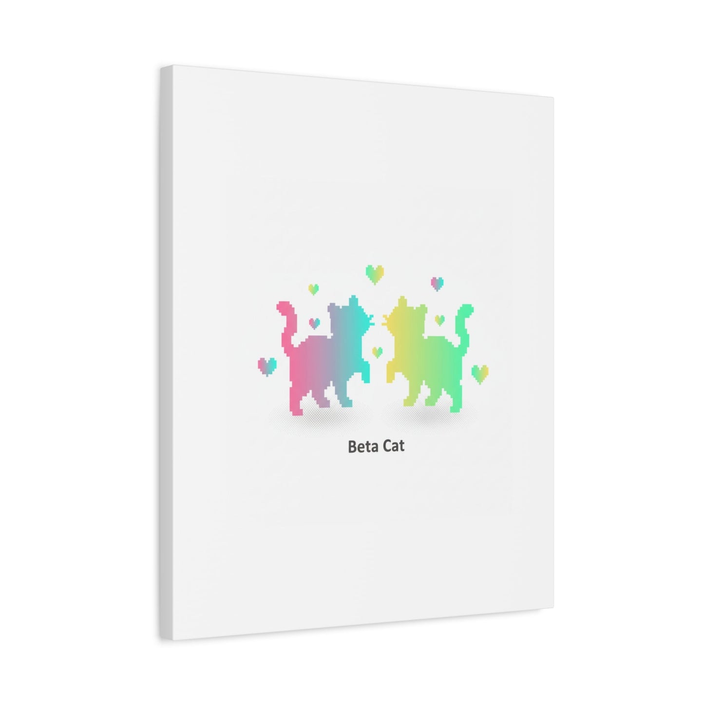 Pixel Pet Cats Canvas | Pixel Pet Nostalgia, 8 - bit Device Aesthetic - FloofChonk