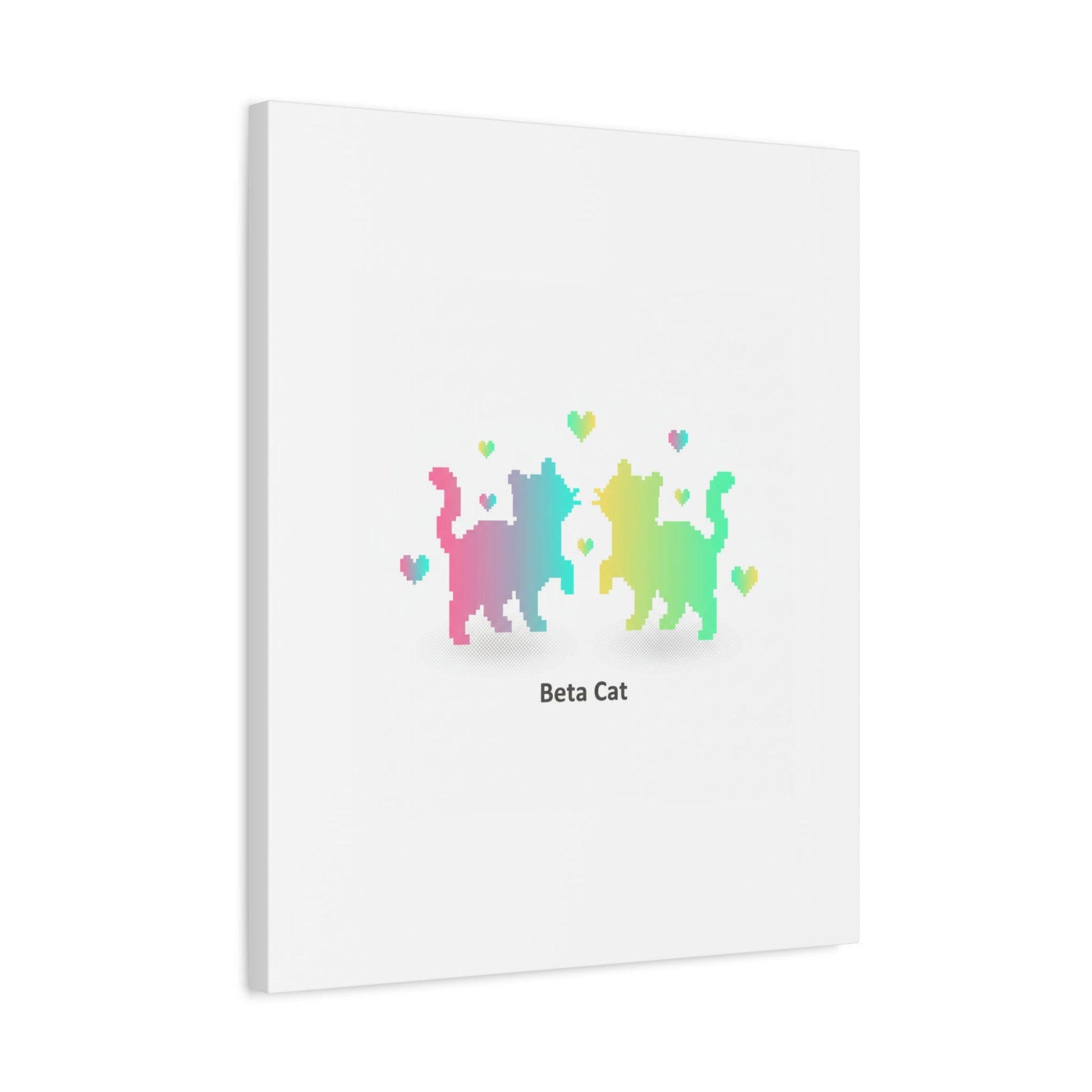 Pixel Pet Cats Canvas | Pixel Pet Nostalgia, 8 - bit Device Aesthetic - FloofChonk