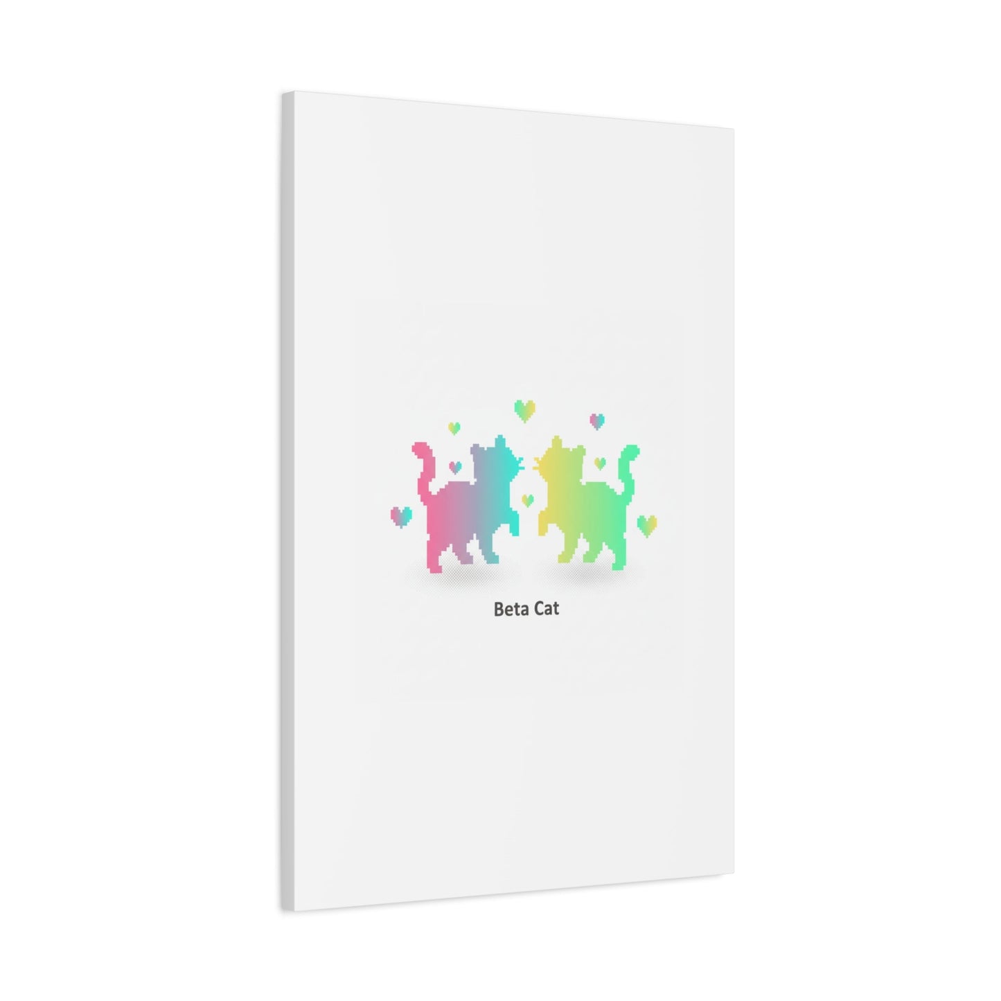 Pixel Pet Cats Canvas | Pixel Pet Nostalgia, 8 - bit Device Aesthetic - FloofChonk