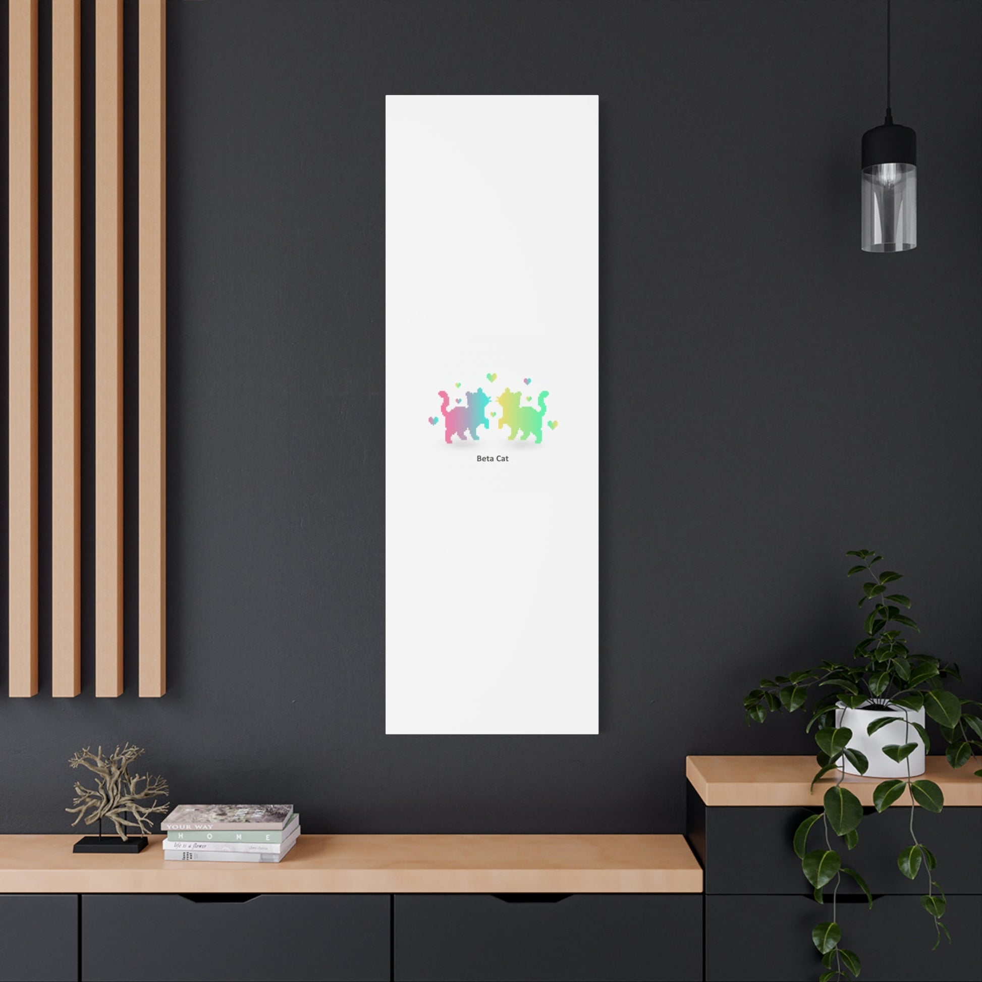 Pixel Pet Cats Canvas | Pixel Pet Nostalgia, 8 - bit Device Aesthetic - FloofChonk
