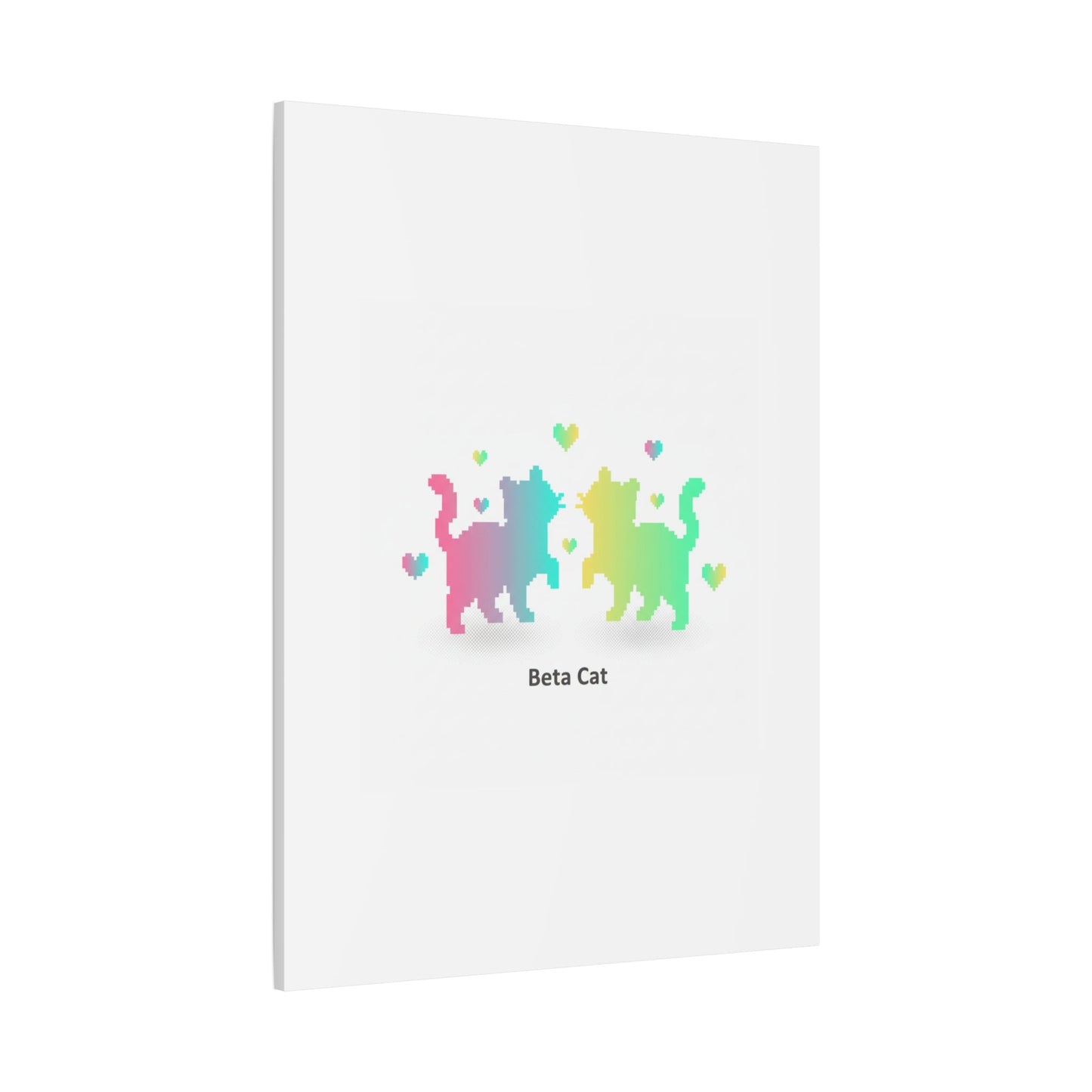 Pixel Pet Cats Canvas | Pixel Pet Nostalgia, 8 - bit Device Aesthetic - FloofChonk