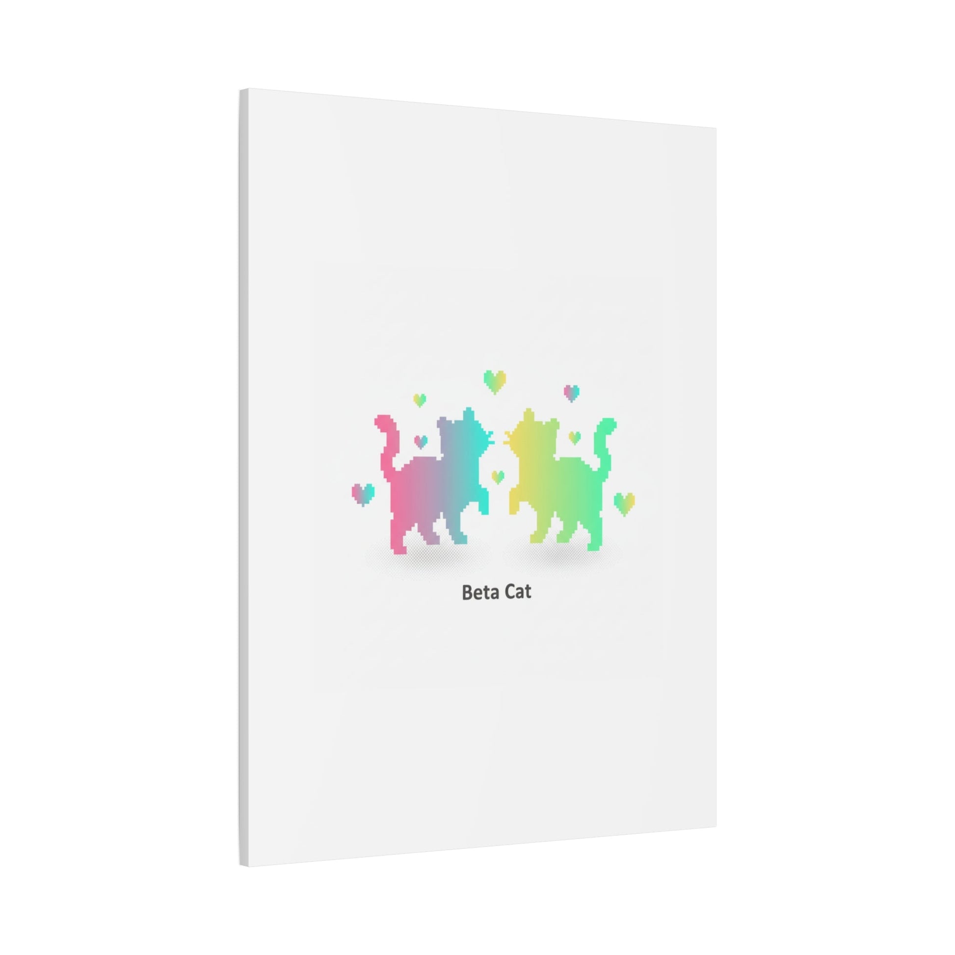 Pixel Pet Cats Canvas | Pixel Pet Nostalgia, 8 - bit Device Aesthetic - FloofChonk