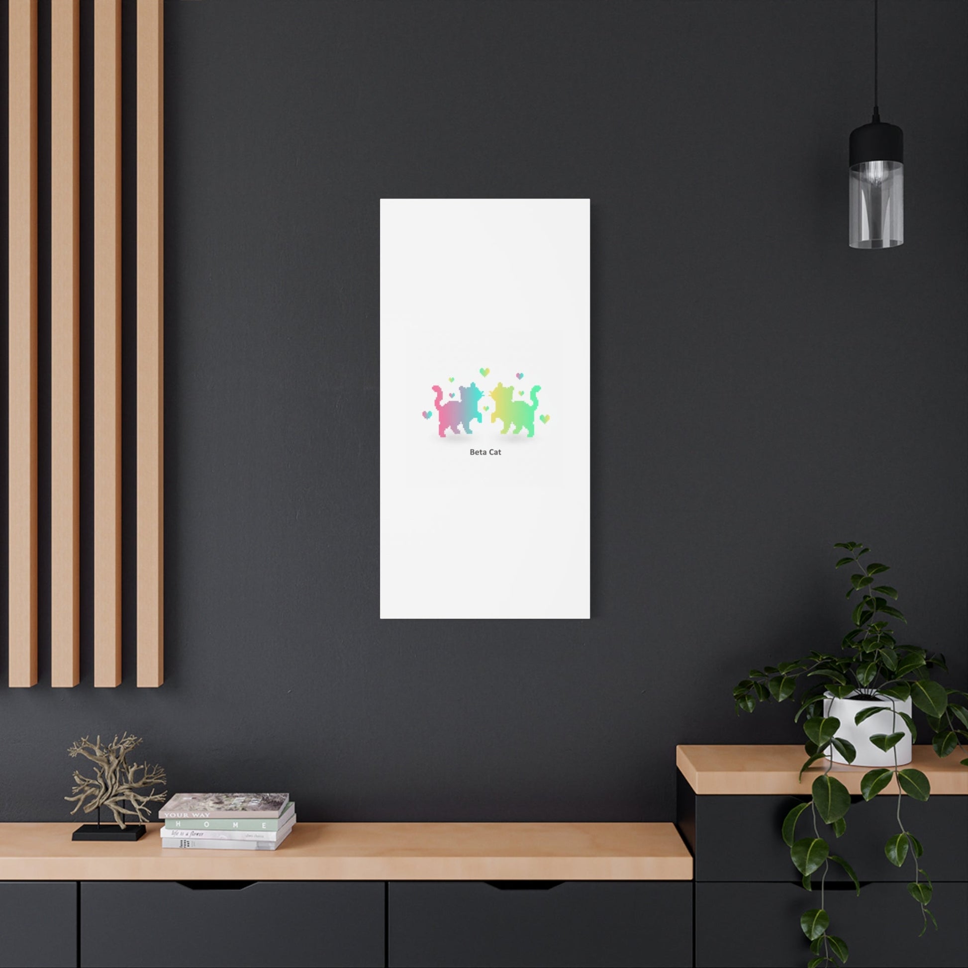 Pixel Pet Cats Canvas | Pixel Pet Nostalgia, 8 - bit Device Aesthetic - FloofChonk