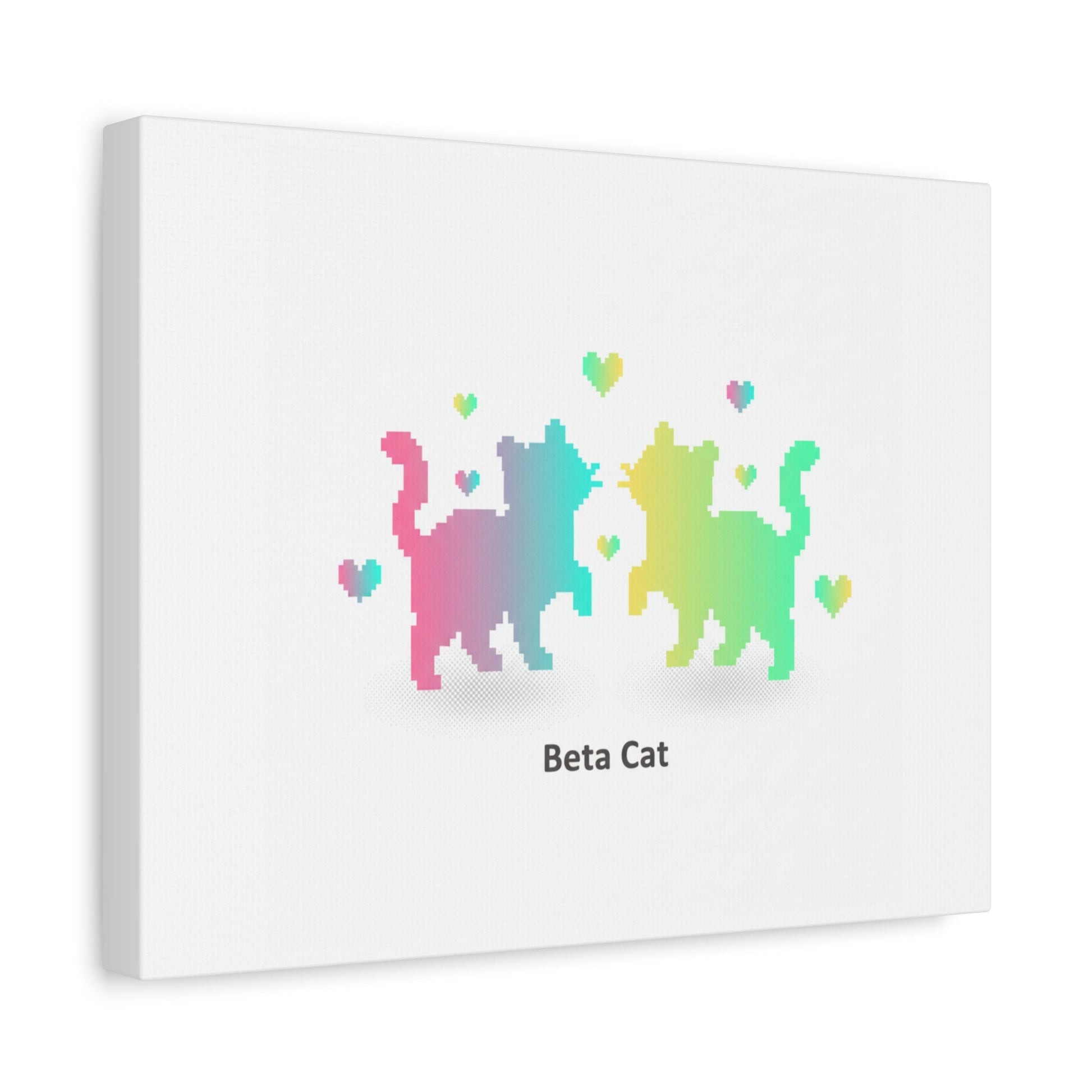 Pixel Pet Cats Canvas | Pixel Pet Nostalgia, 8 - bit Device Aesthetic - FloofChonk