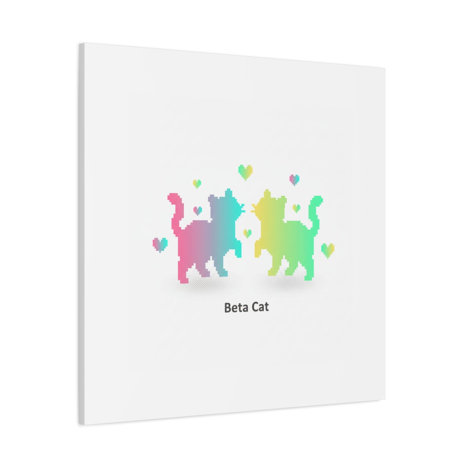 Pixel Pet Cats Canvas | Pixel Pet Nostalgia, 8 - bit Device Aesthetic - FloofChonk