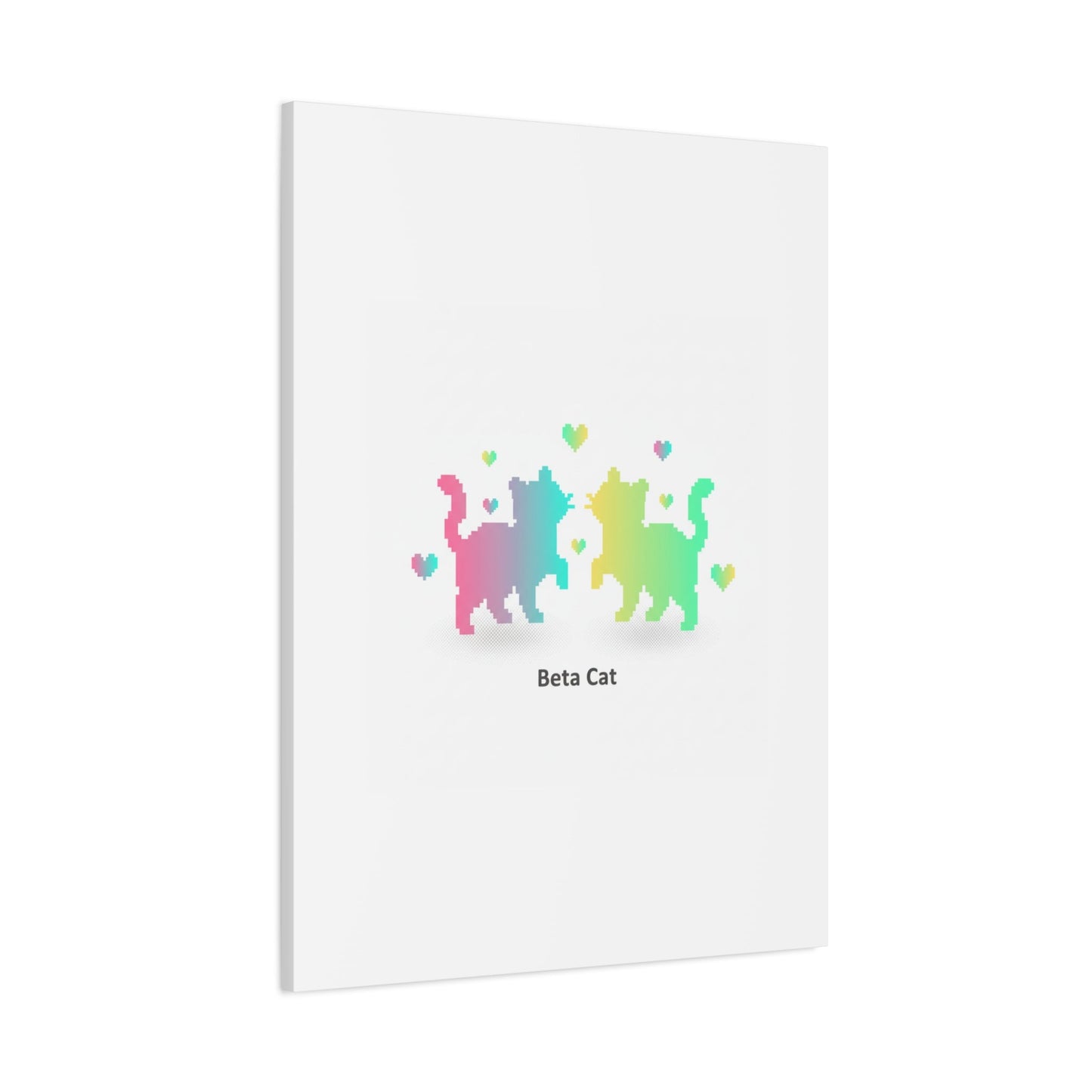 Pixel Pet Cats Canvas | Pixel Pet Nostalgia, 8 - bit Device Aesthetic - FloofChonk