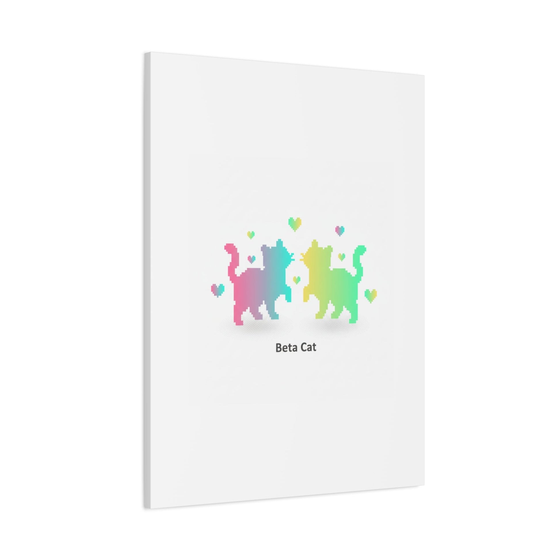 Pixel Pet Cats Canvas | Pixel Pet Nostalgia, 8 - bit Device Aesthetic - FloofChonk