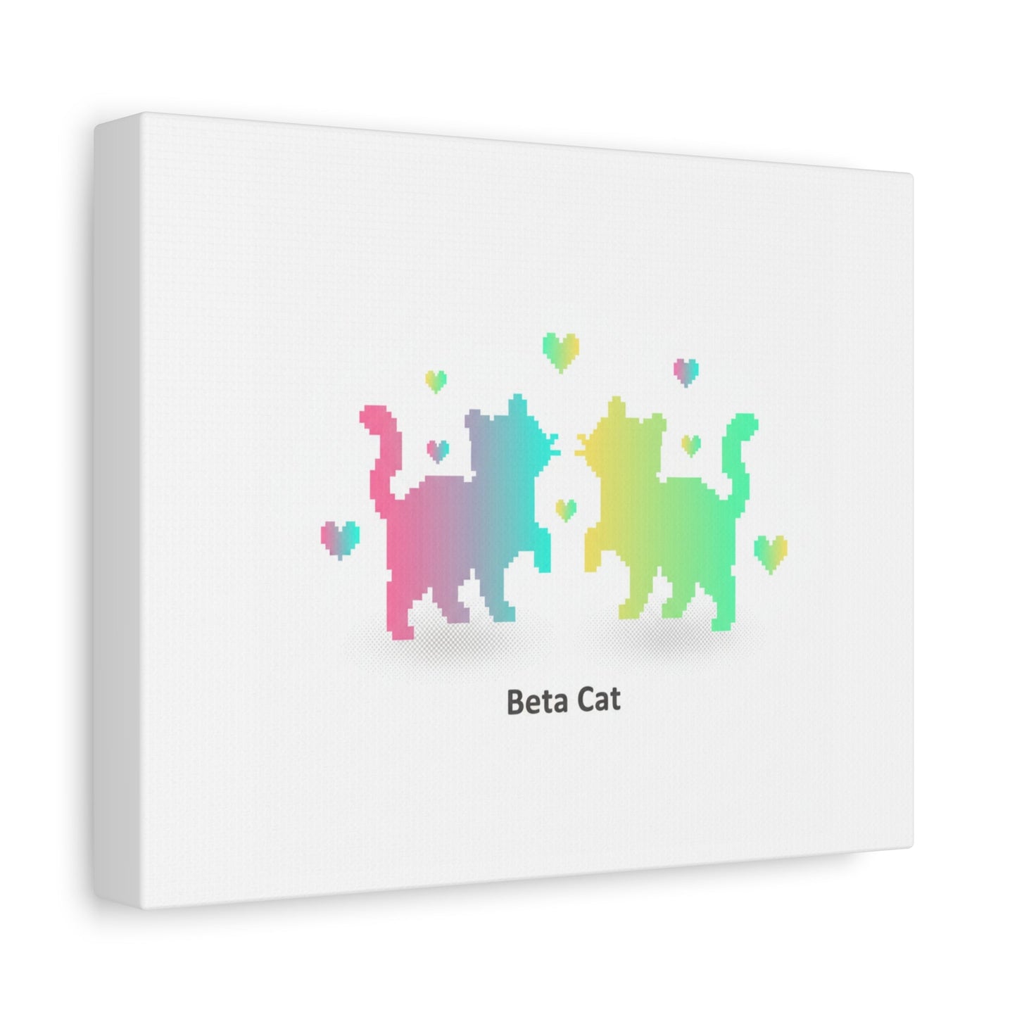 Pixel Pet Cats Canvas | Pixel Pet Nostalgia, 8 - bit Device Aesthetic - FloofChonk