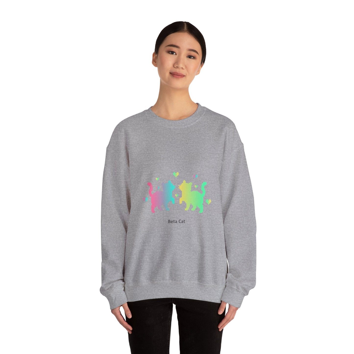 Pixel Pet Cats Sweatshirt | pixel pet nostalgia, 8 - bit device - FloofChonk